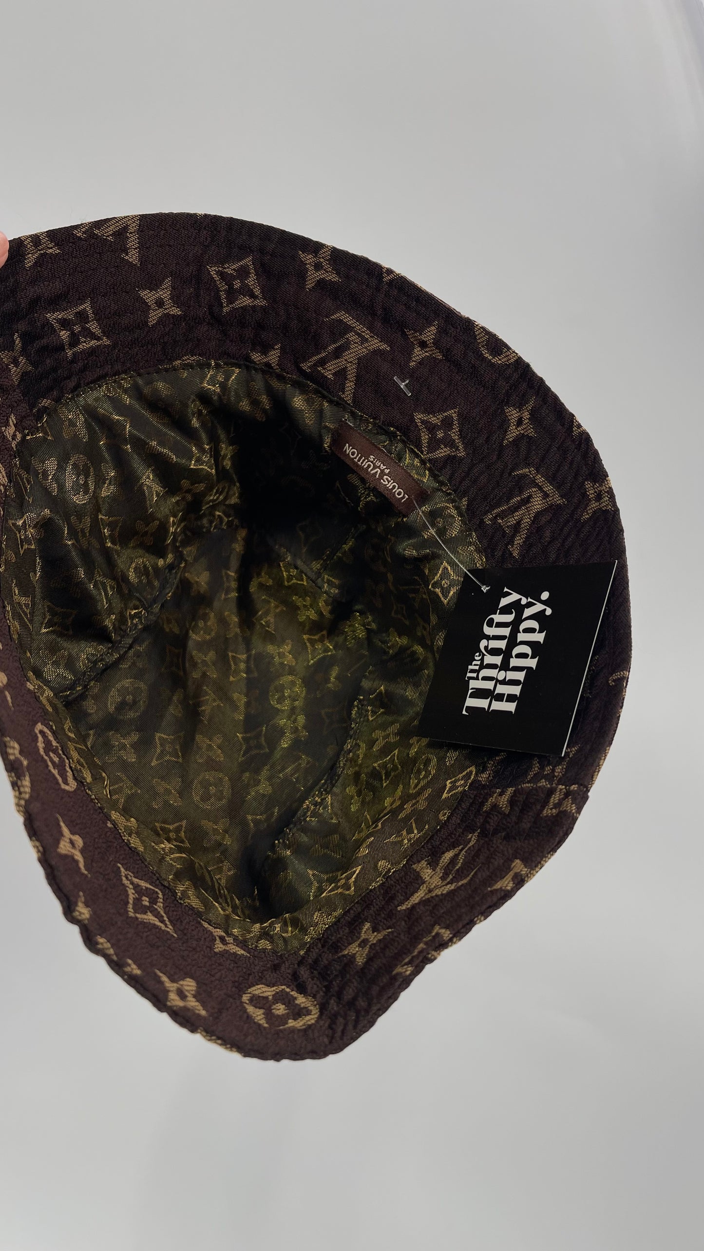 Unauthenticated Louis Vuitton Brown Monogram Bucket Hat