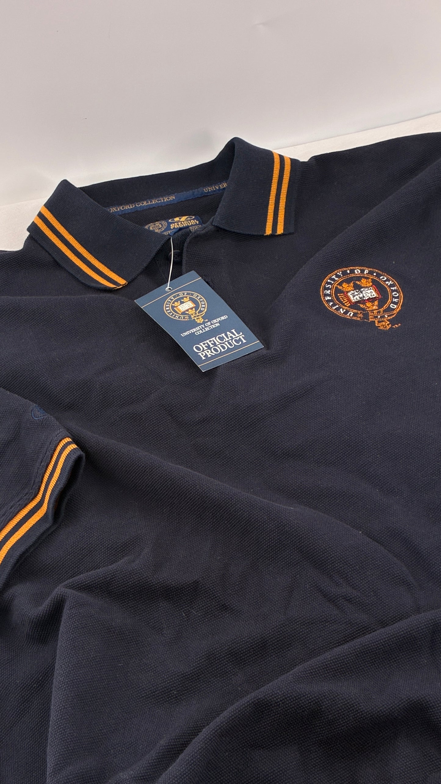 Deadstock Vintage Oxford University 100% Cotton Men’s Polo with Tags (XL)