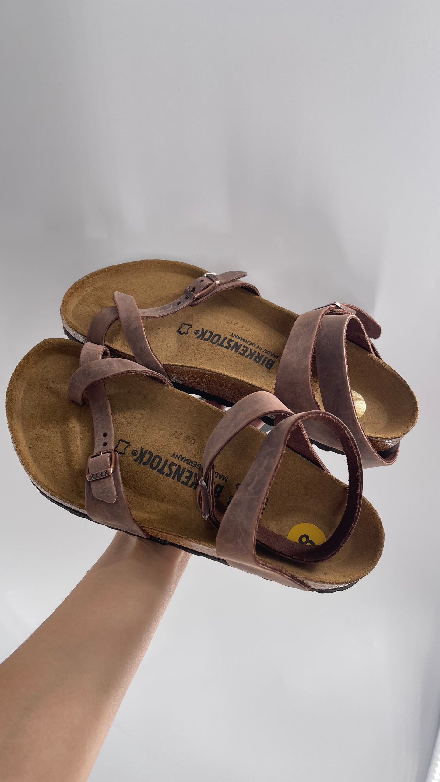 BIRKENSTOCK YARA Leather Strappy Sandal with Tags Attached (8)