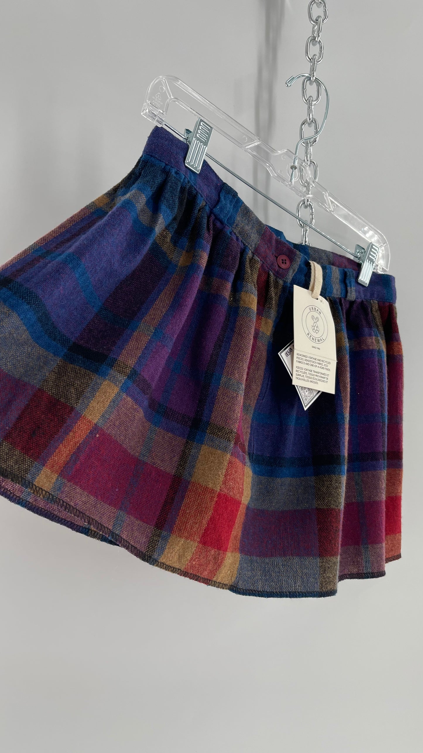 Urban Outfitters Urban Renewal Plaid wool Skirt with Tags Attached (XS)