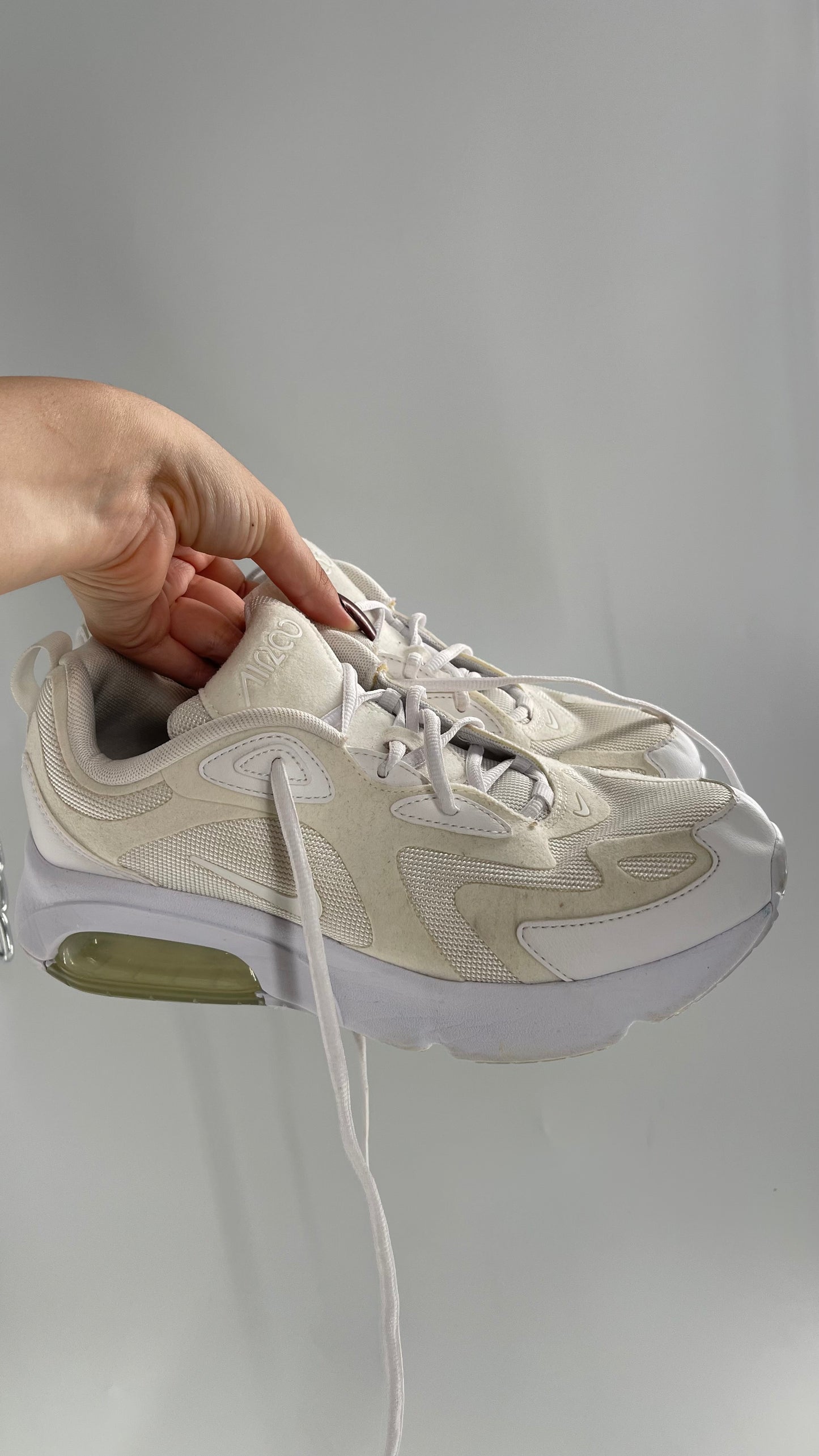 Worn Nike Air 200 Gs Triple White