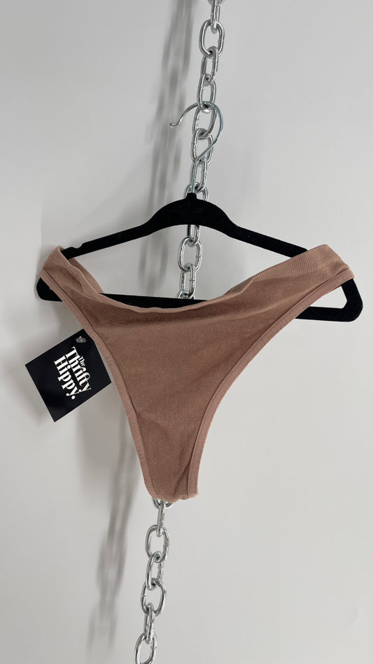 Intimately Free People Nude Neutral Thong Panty NWOT (M/L)