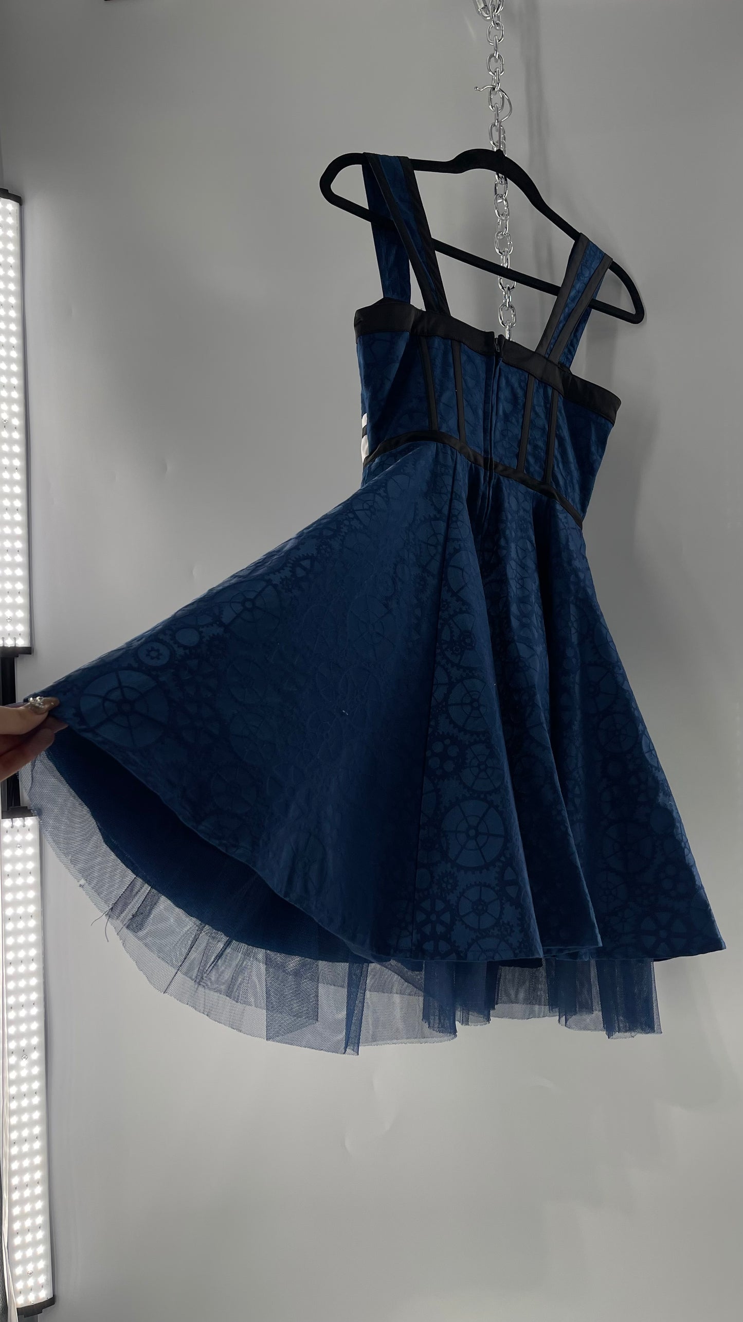 BBC Doctor Who Tardis 50s Vintage Style Dress with Tulle Underskirt (SM)