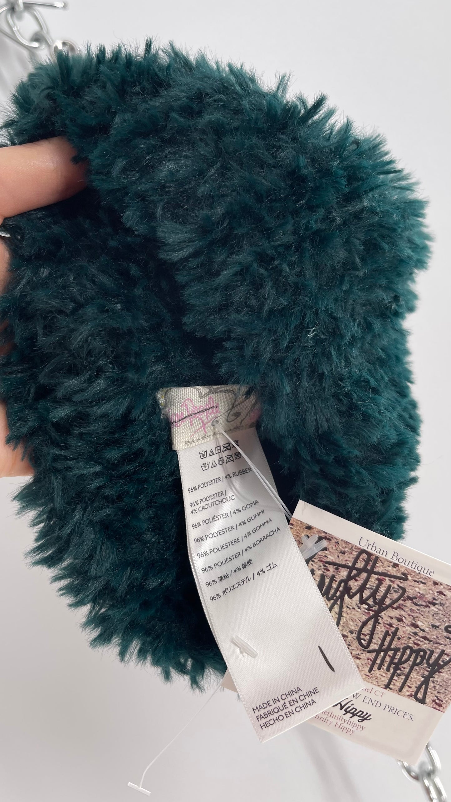 Free People Emerald Green Fuzzy/Fluffy Beanie