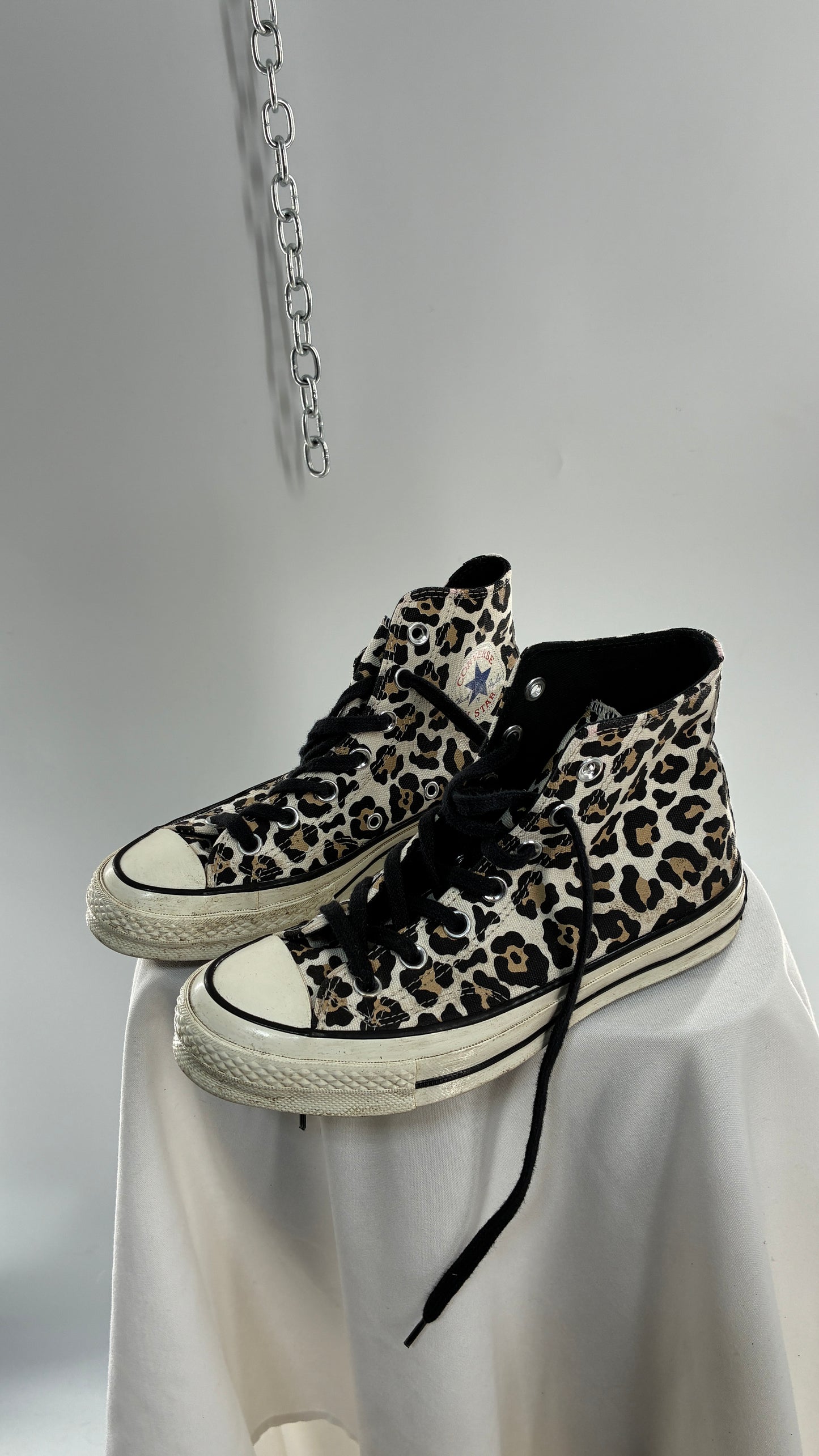 Vintage Converse Chuck Leopard Driftwood Ctas 70 Hi (W6.5)