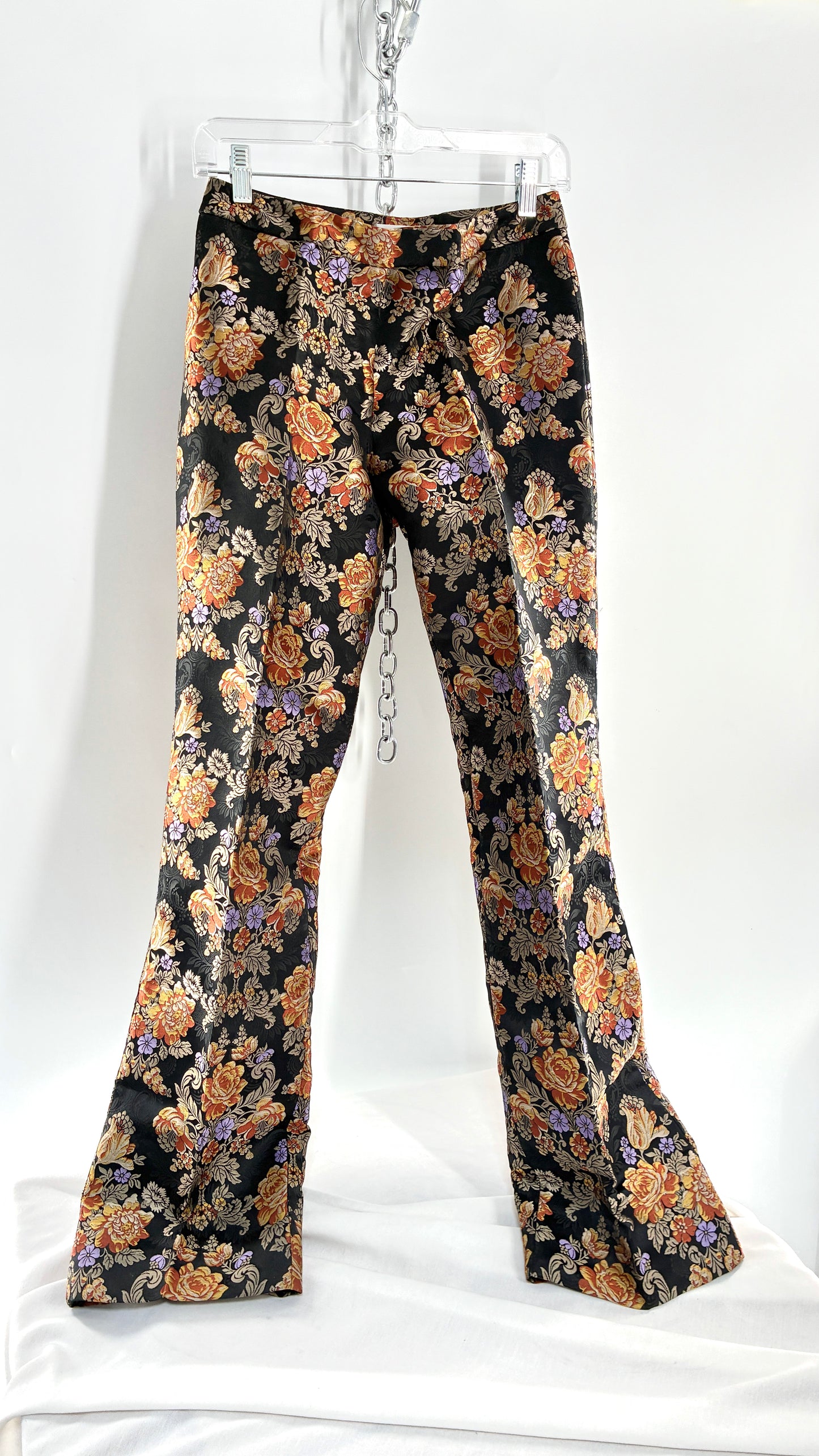 Vintage DOLCE & GABANNA Silk Black Brocade Trouser (42)