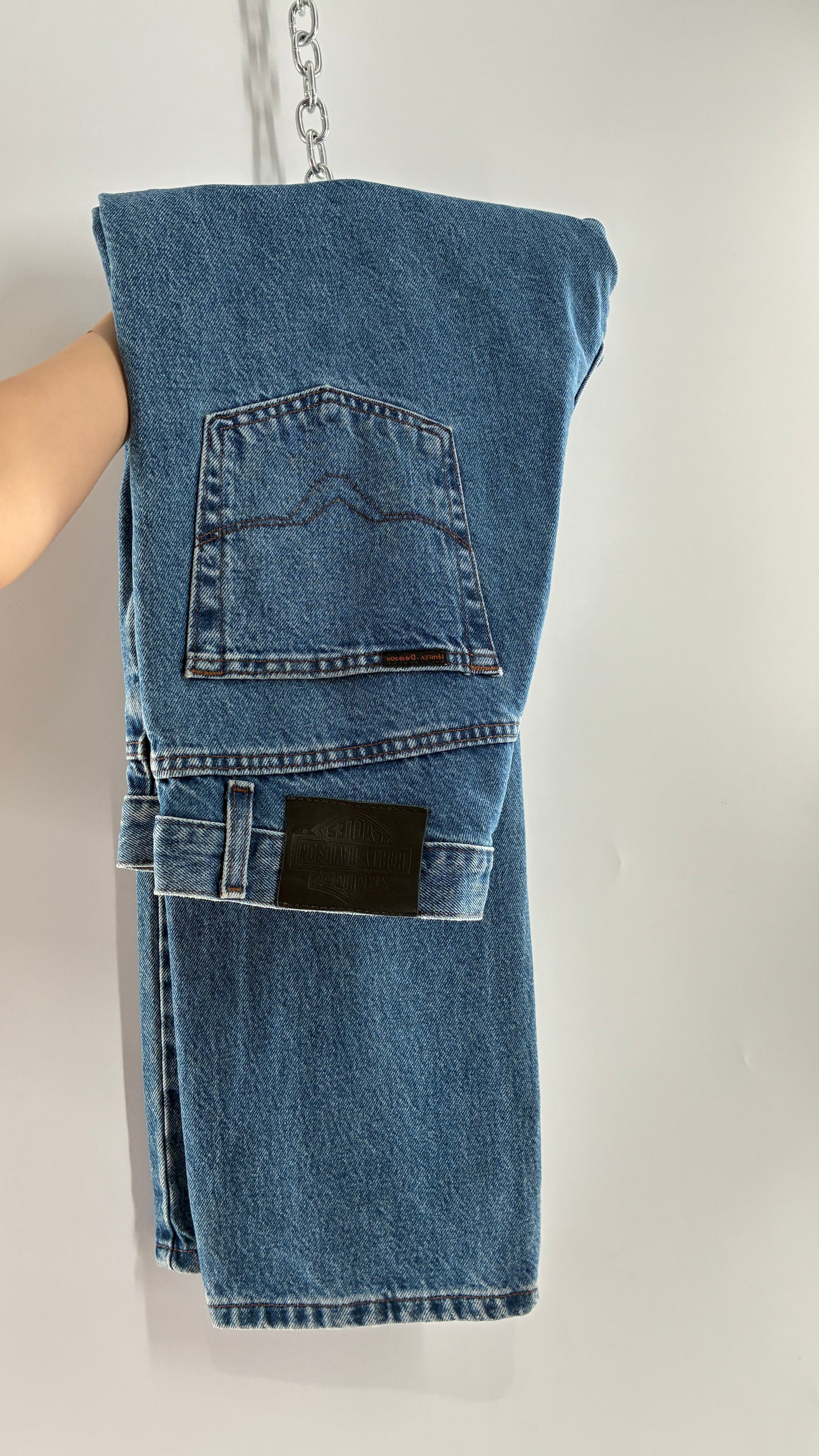 Vintage Harley Davidson Unisex Straight Leg Jeans (36x32)
