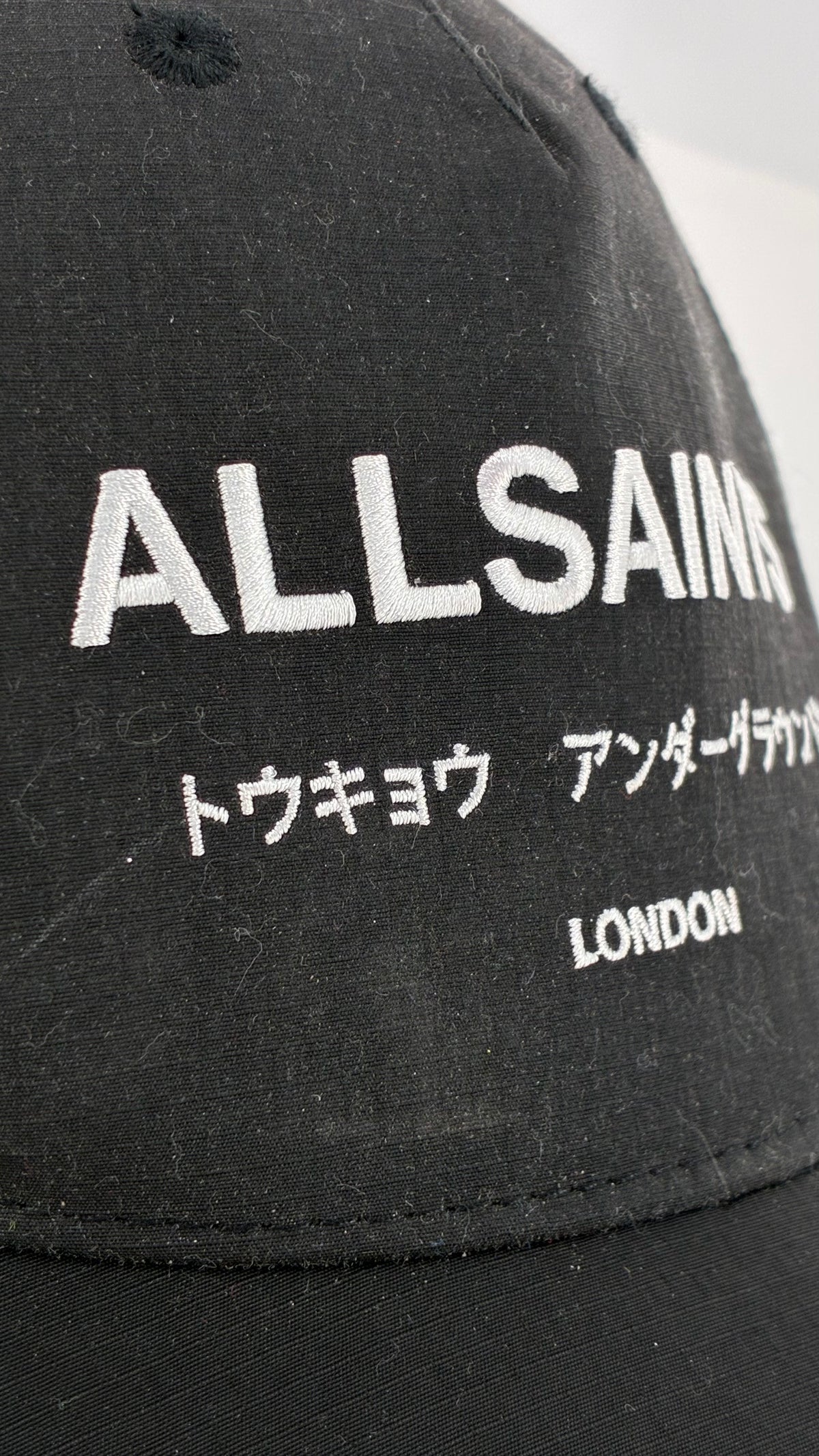 Vintage ALLSAINTS Black Embroidered UNDERGROUND Logo Baseball Cap