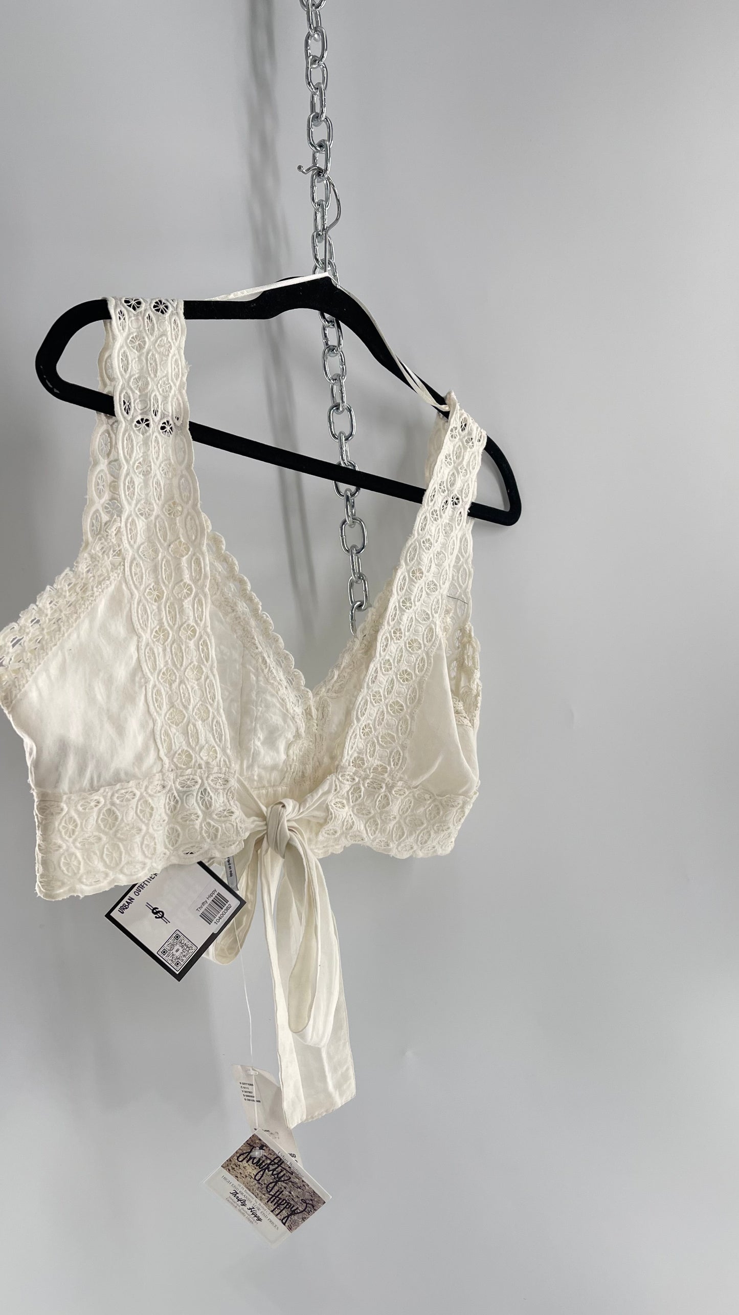 Urban Outfitters White Eyelet Lace Bustier with Tags Attached (Large)