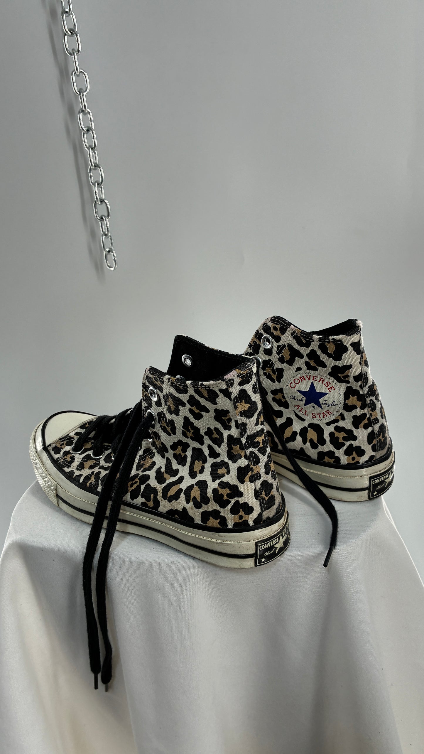 Vintage Converse Chuck Leopard Driftwood Ctas 70 Hi (W6.5)