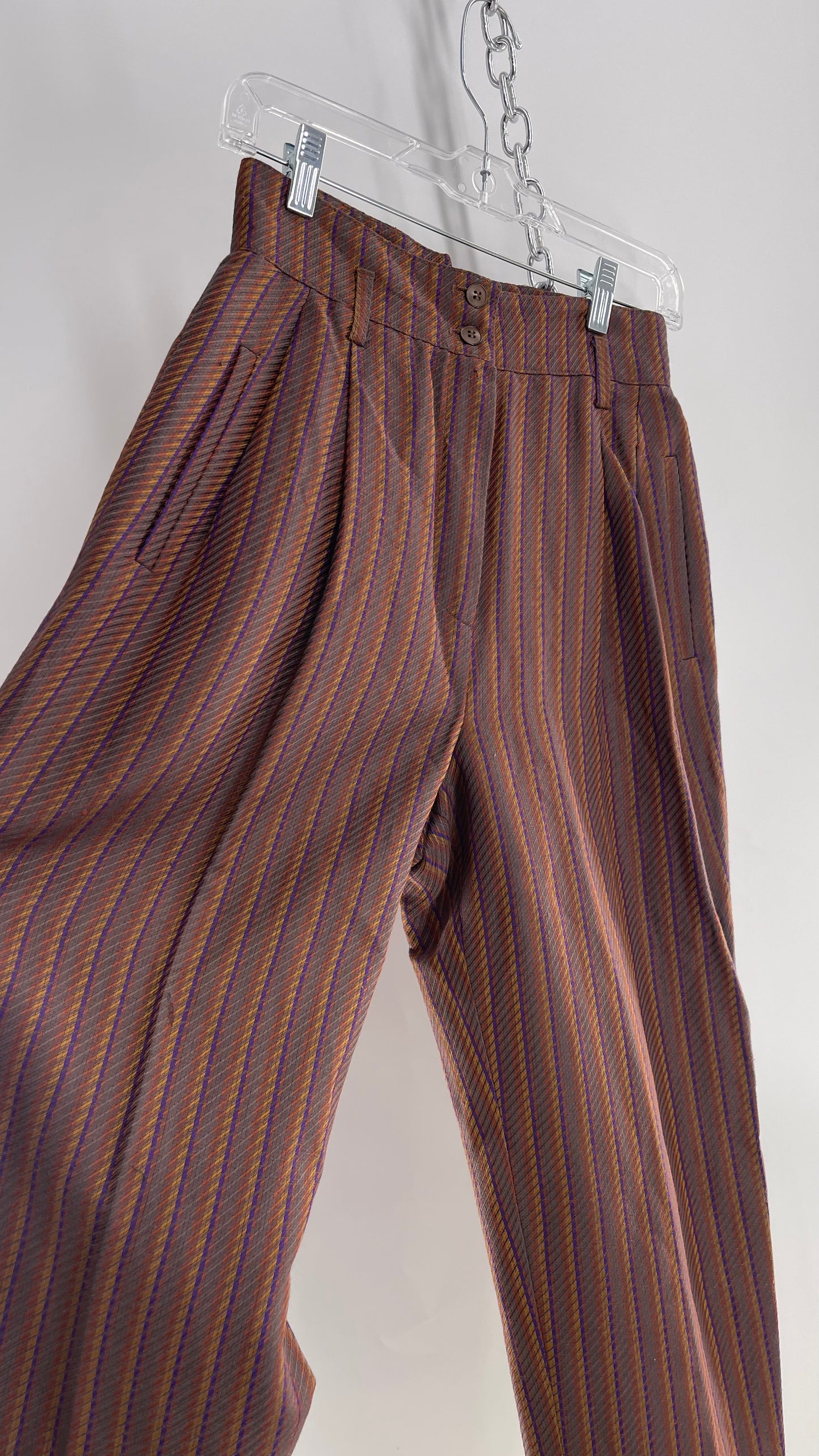 Vintage High Waisted Striped Trouser  (2)