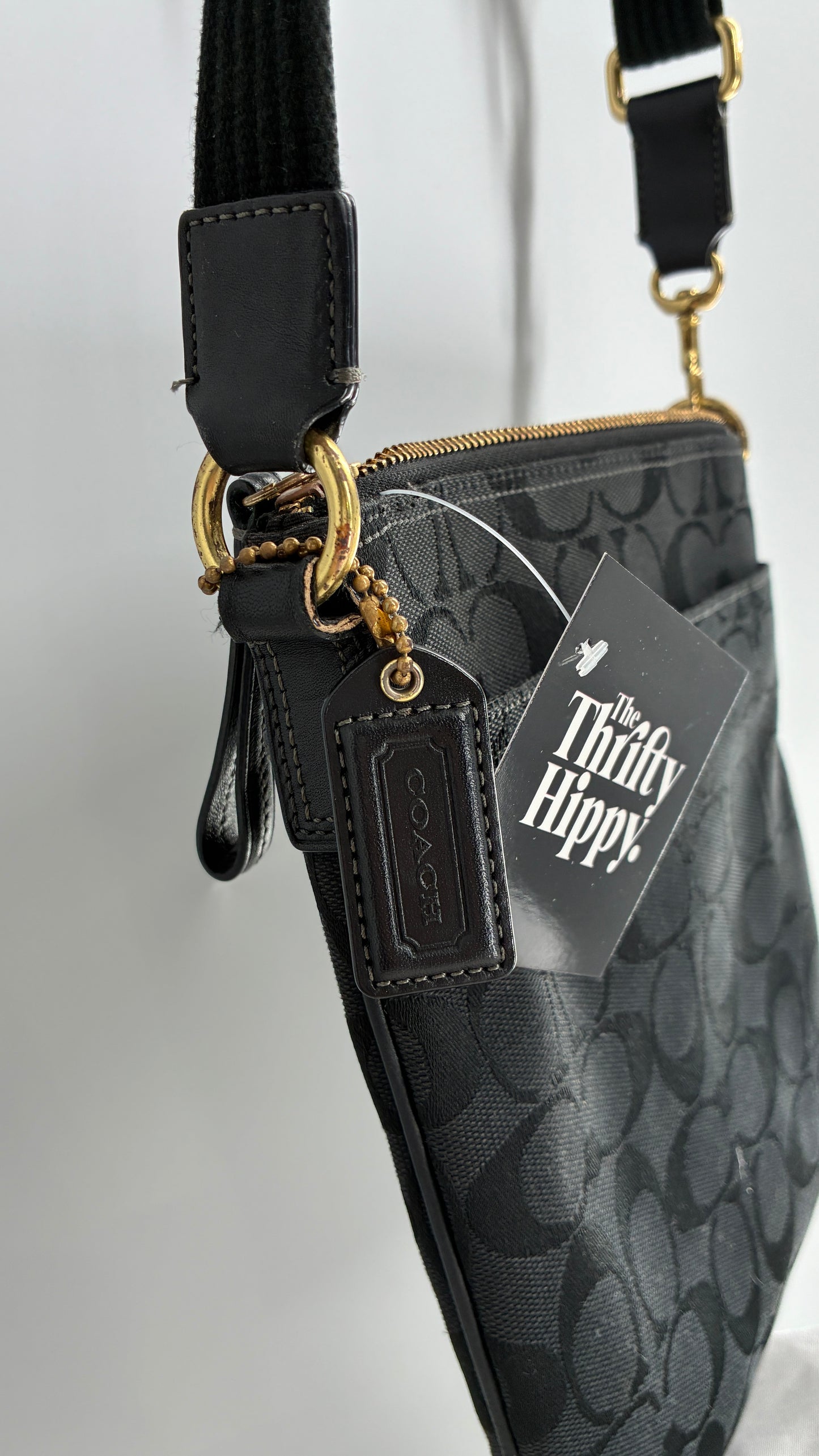 COACH Monogram Black Crossbody Purse