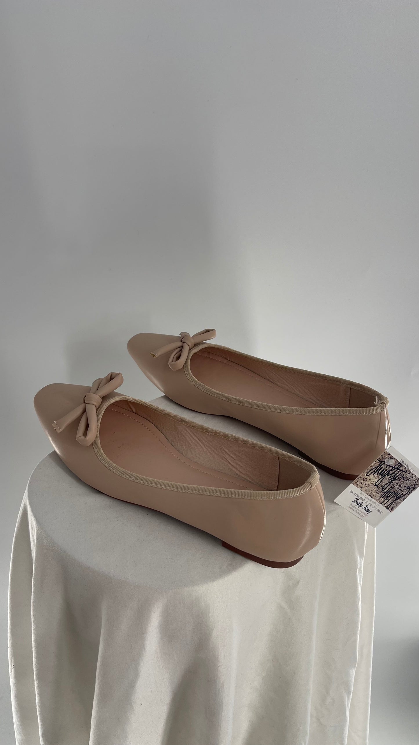 Pointed Toe Dusty Pink Ballet Flats (41)