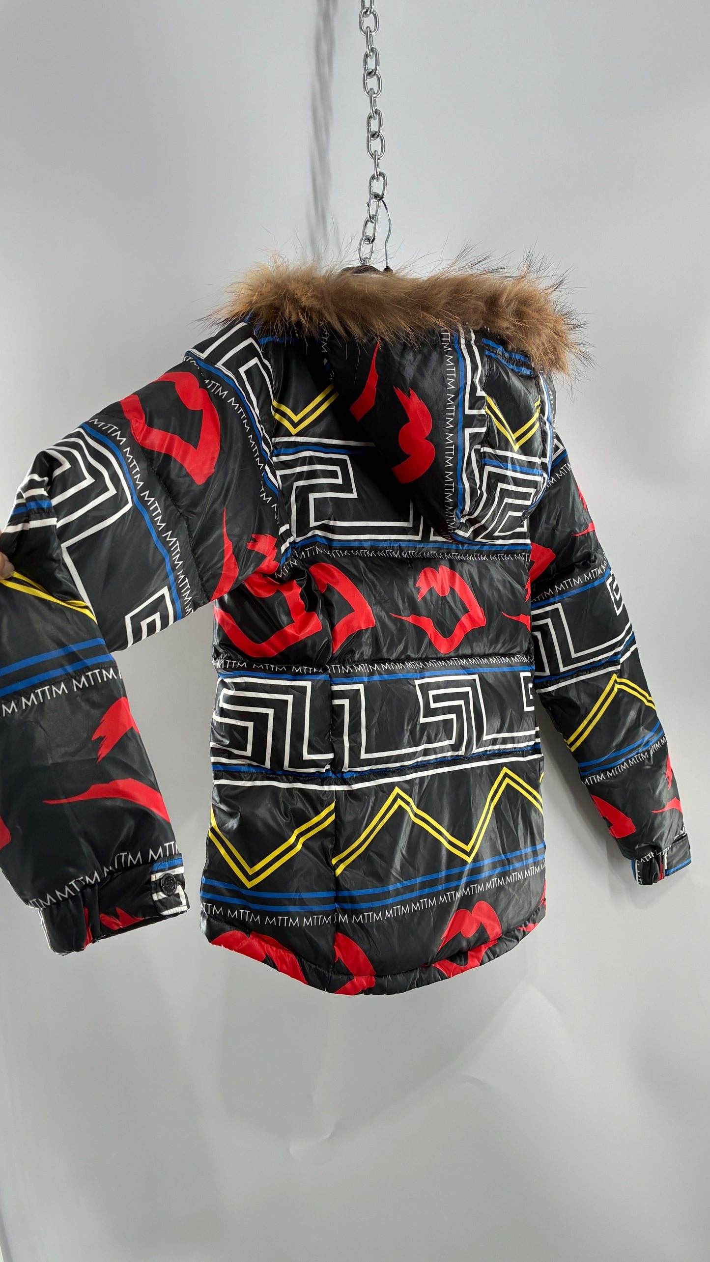 Vintage MARRIED TO THE MOB Graphic Puffer Jacket (Medium)