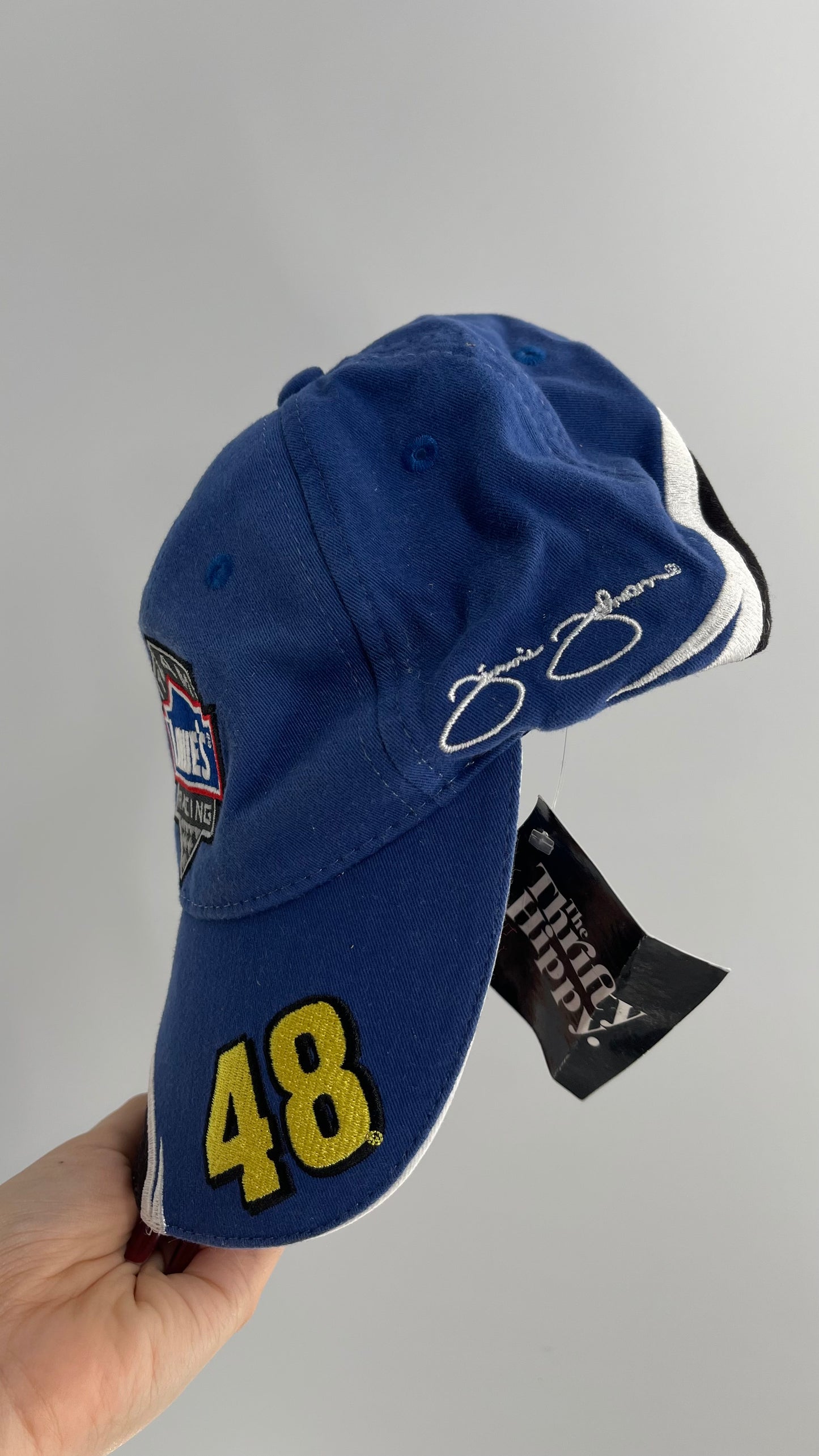 Vintage NASCAR Lowe’s Jimmie Johnson Racer Driver Set: hat, wallet, matchbox cars, notepad and jersey
