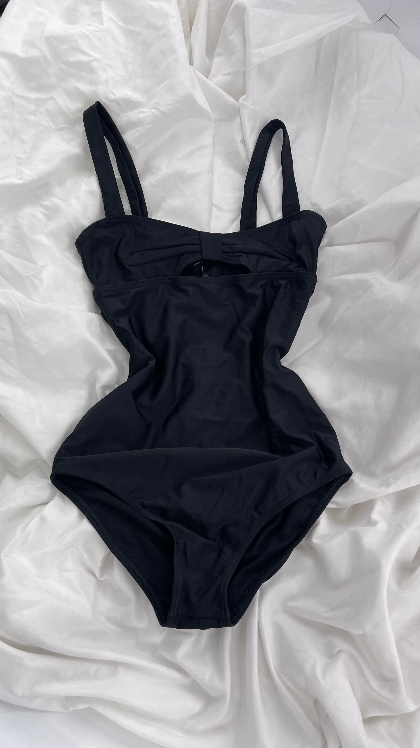 Yes Master x Free People Black Bow Bust Swimsuit (Small)