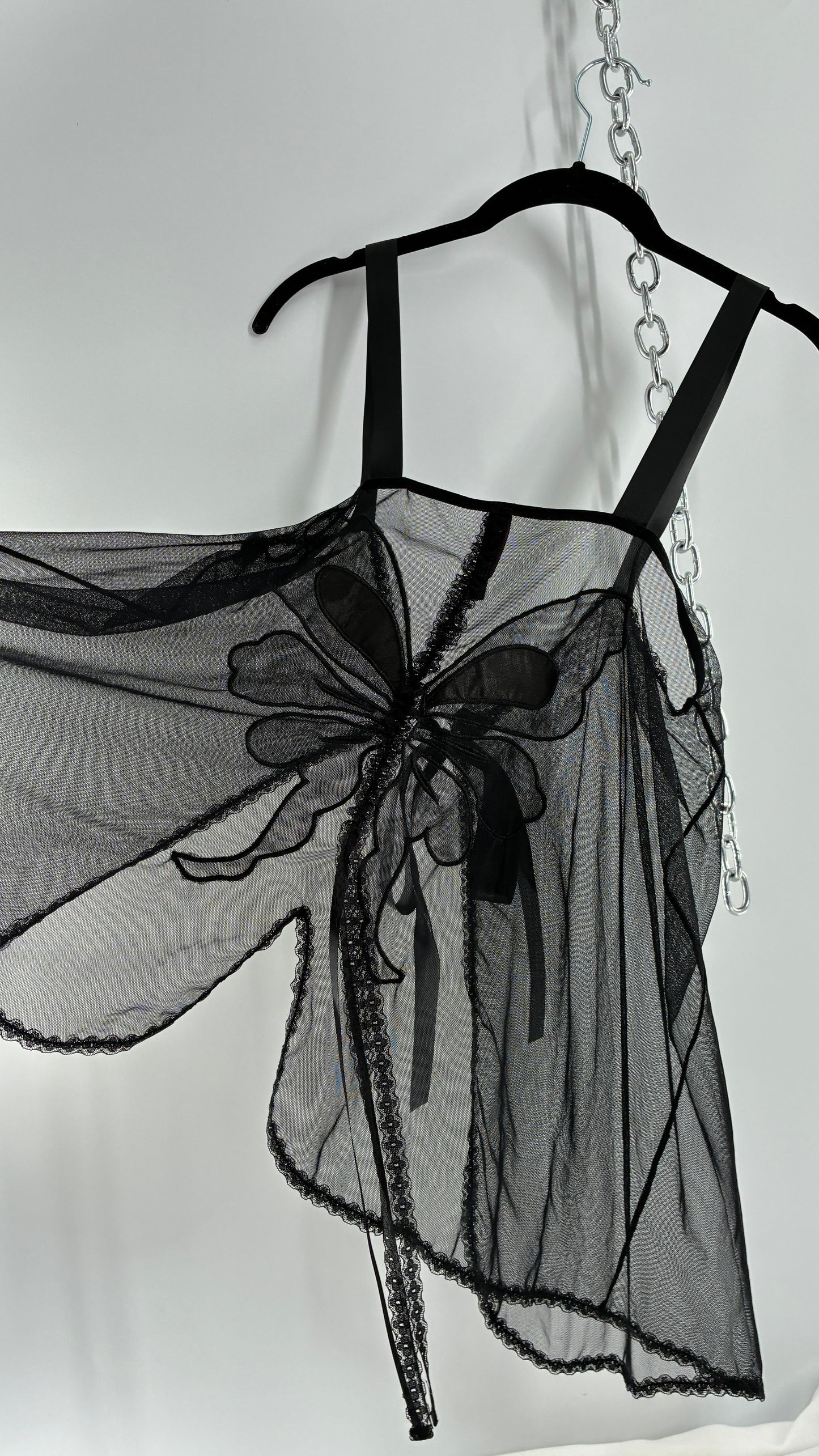 Victoria’s Secret Sexy Little Things Black Sheer Butterfly babydoll (Large)