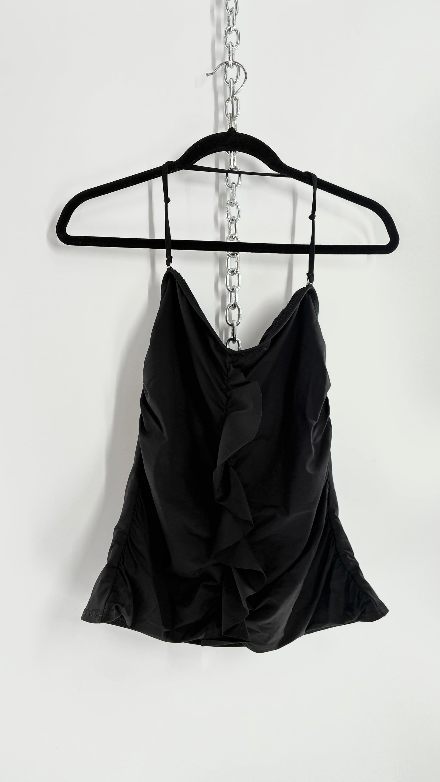 Vintage APT9 Black Sleeveless with Ruffled Detail and Built in Bra (12)