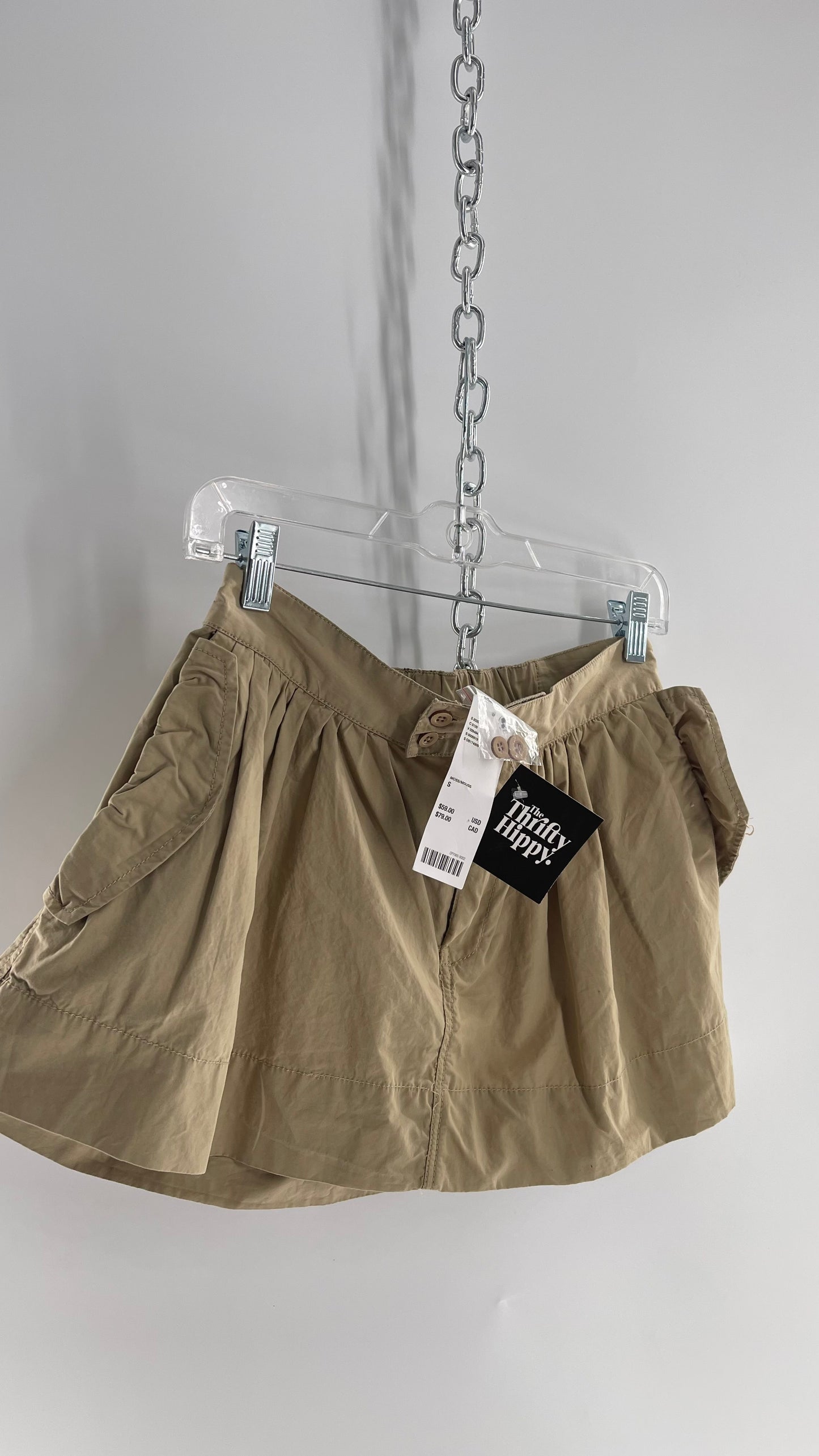 BDG Khaki Ultra Micro Mini Skirt with Tags Attached (Small)