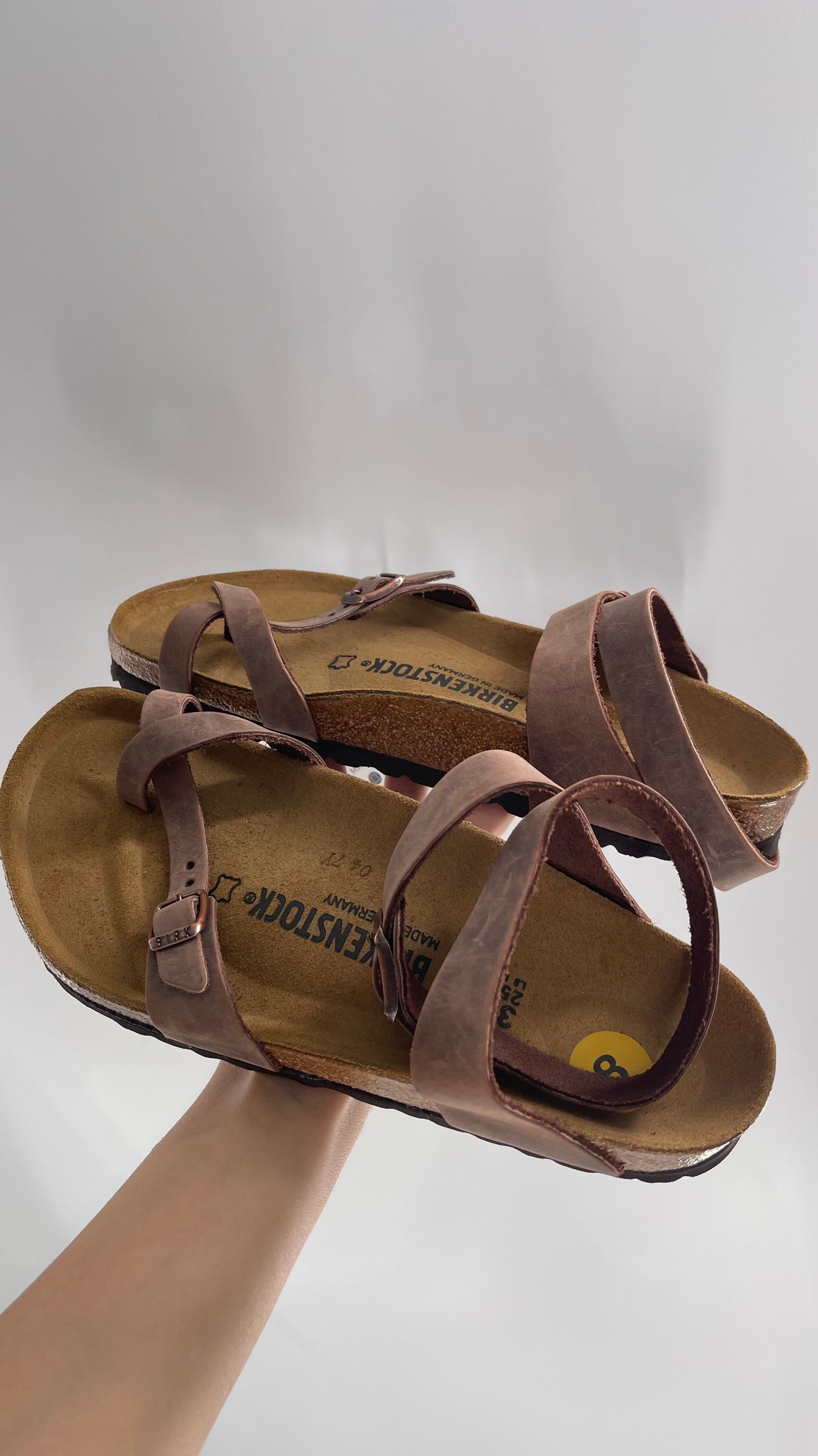 BIRKENSTOCK YARA Leather Strappy Sandal with Tags Attached (8)