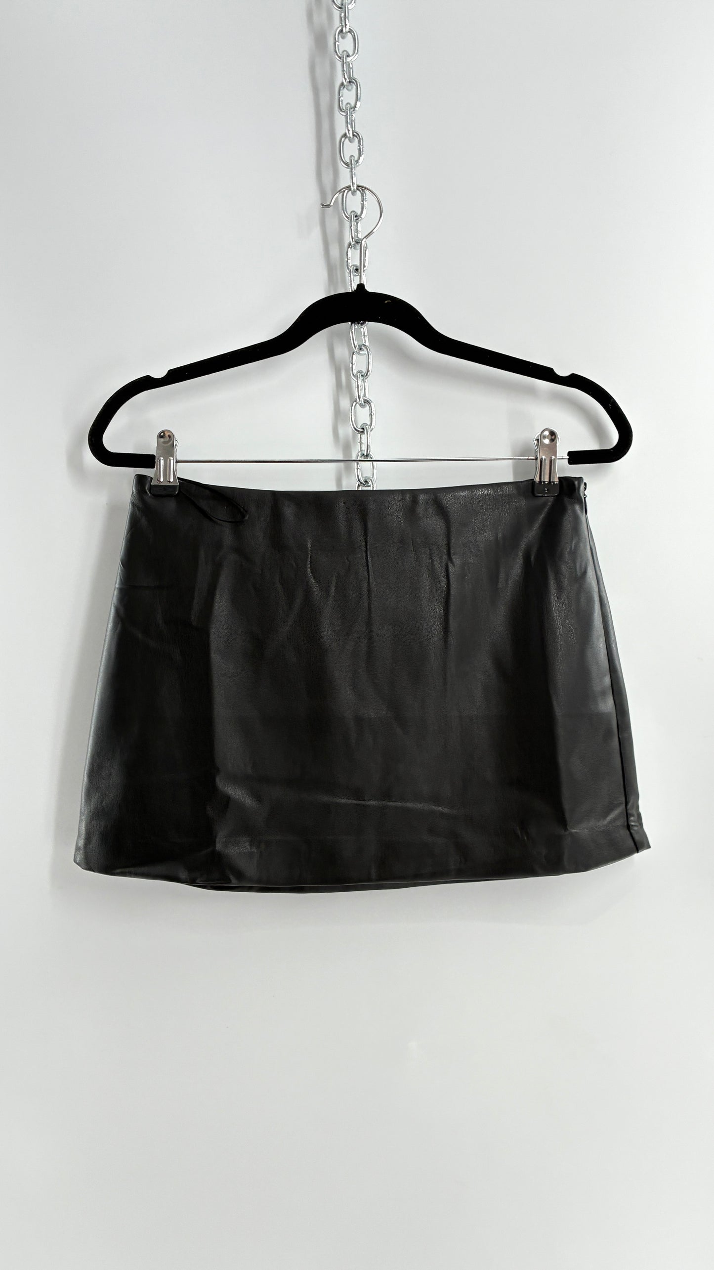 Grey Bandit Vegan Leather Mini Skirt with Tags Attached (Small)