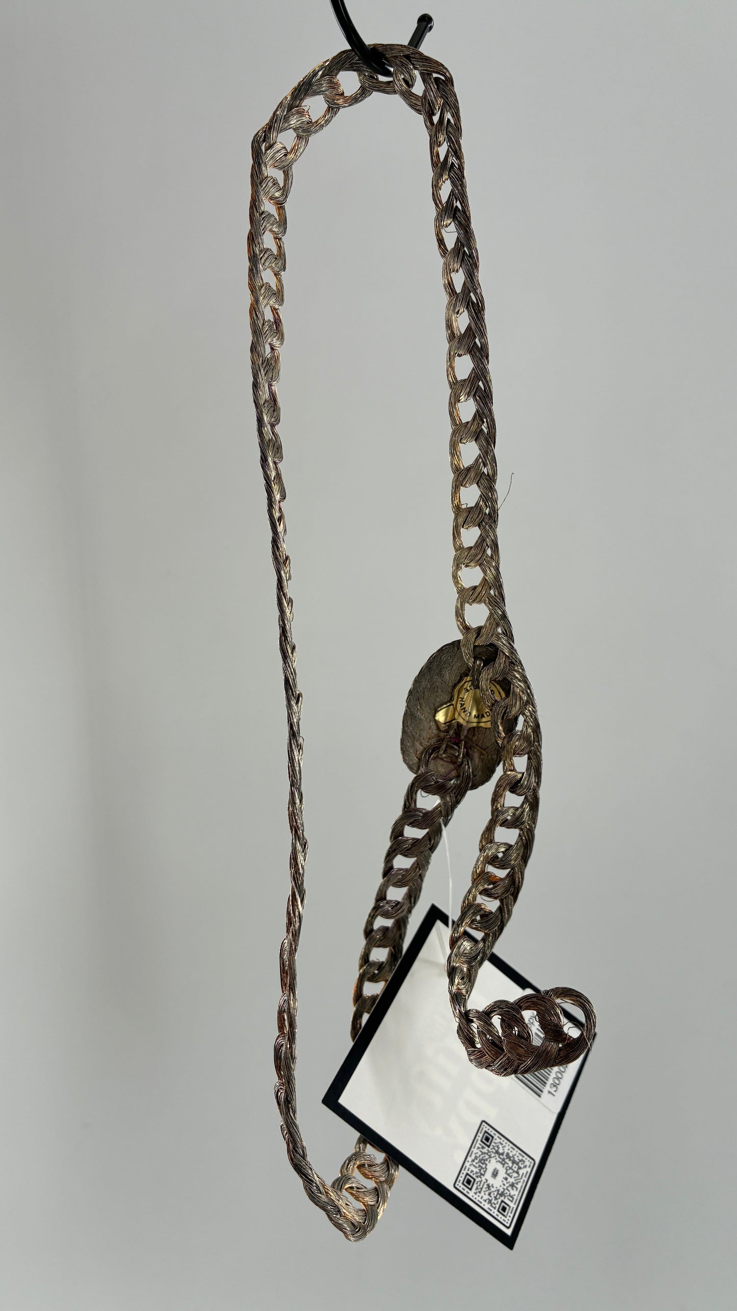 RARE Vintage 1970s Thin Braided Wire, Mixed Metal, Coiled Belt Handmade in Greece