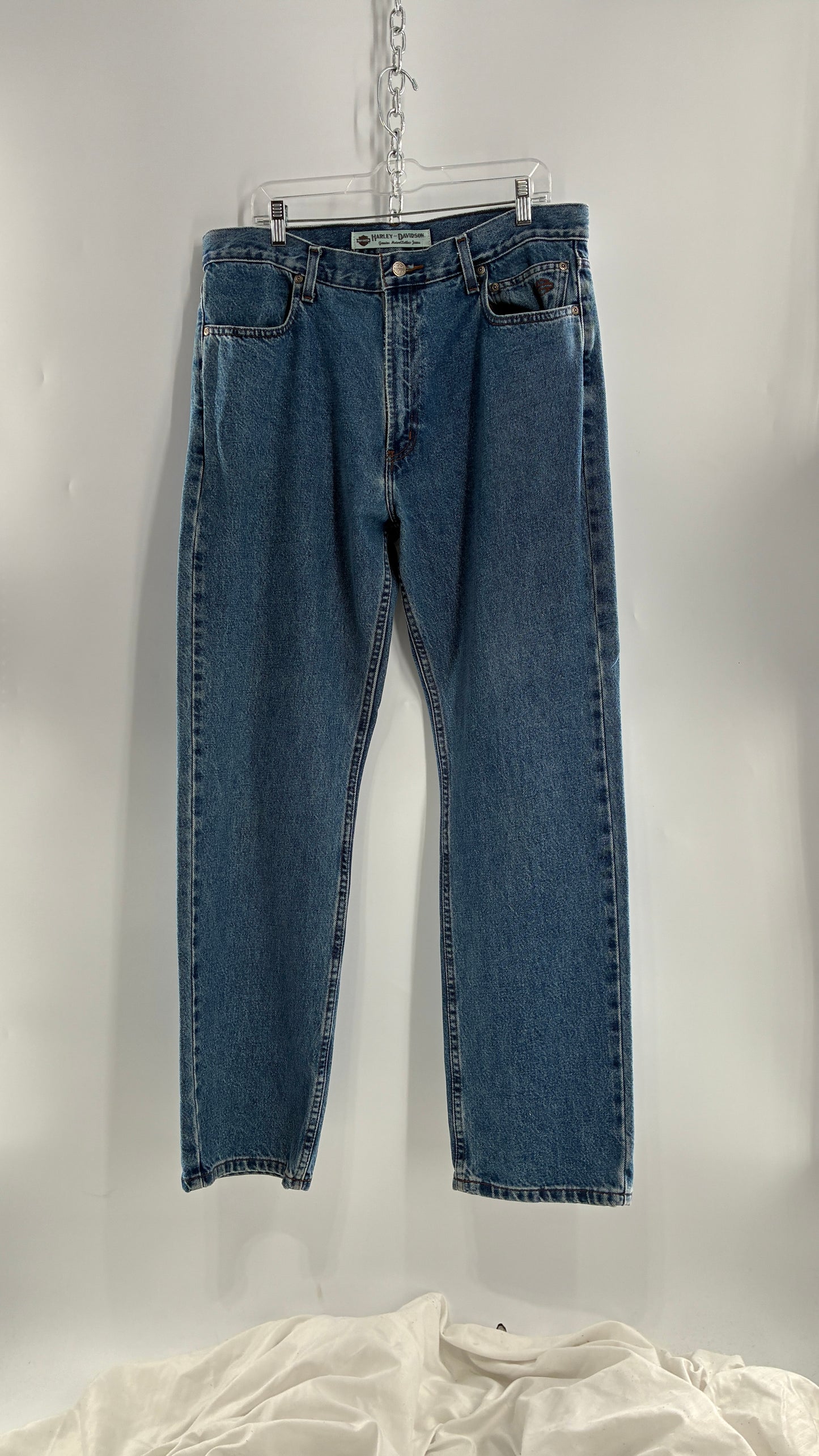 Vintage Harley Davidson Unisex Straight Leg Jeans (36x32)