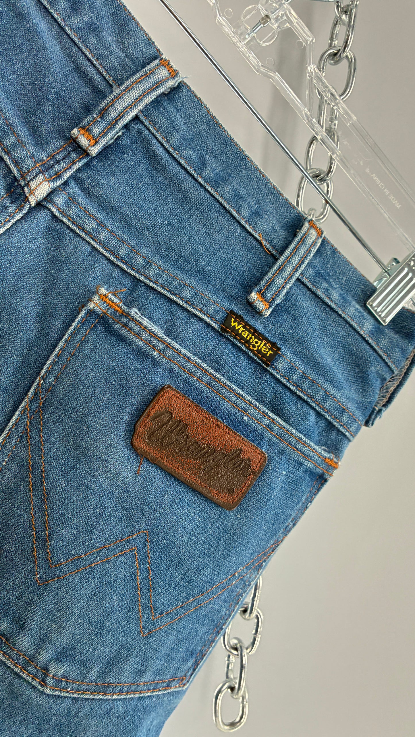 Vintage Free People WRANGLER Light Wash High Waisted Jeans (31x38)