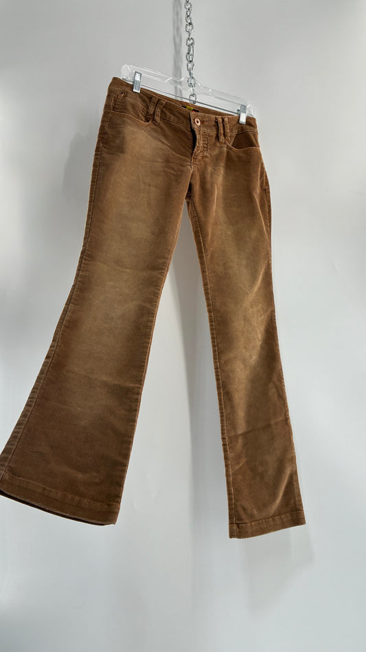 Vintage DOLLHOUSE Ultra Low Rise Corduroys with Distressed Jacron and Fade Detail (5)