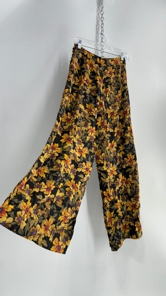 Free People Autumn Florals Wide Leg Bottoms (2)