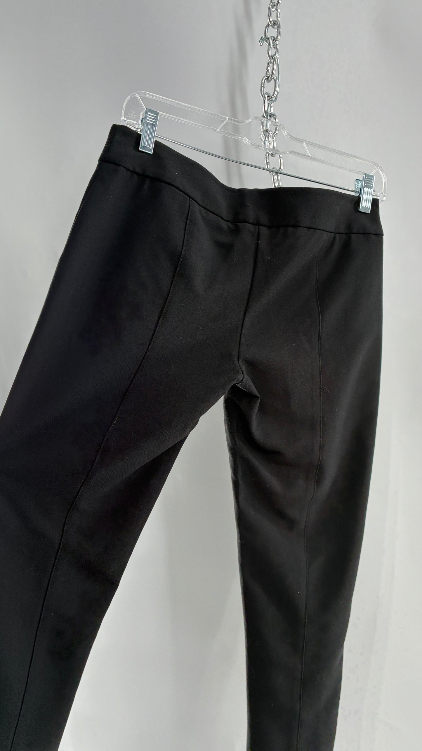 Vintage BEBE Low Waisted Black Pleated Capris with Zipper Detailing (0)
