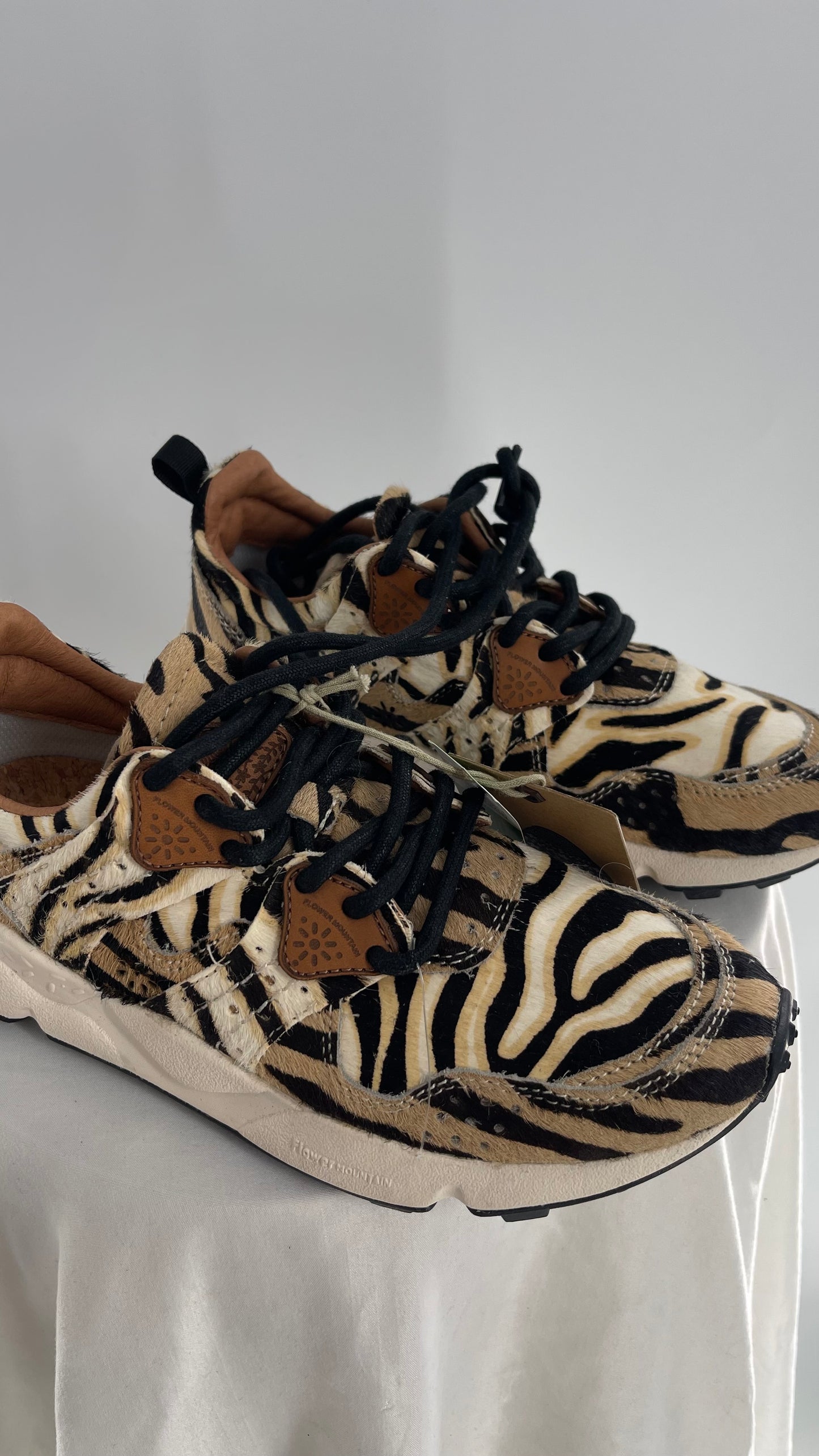 Flower Mountain X Free People Cow Hide Mixed Animal Print Sneakers with Tags Attached (7)