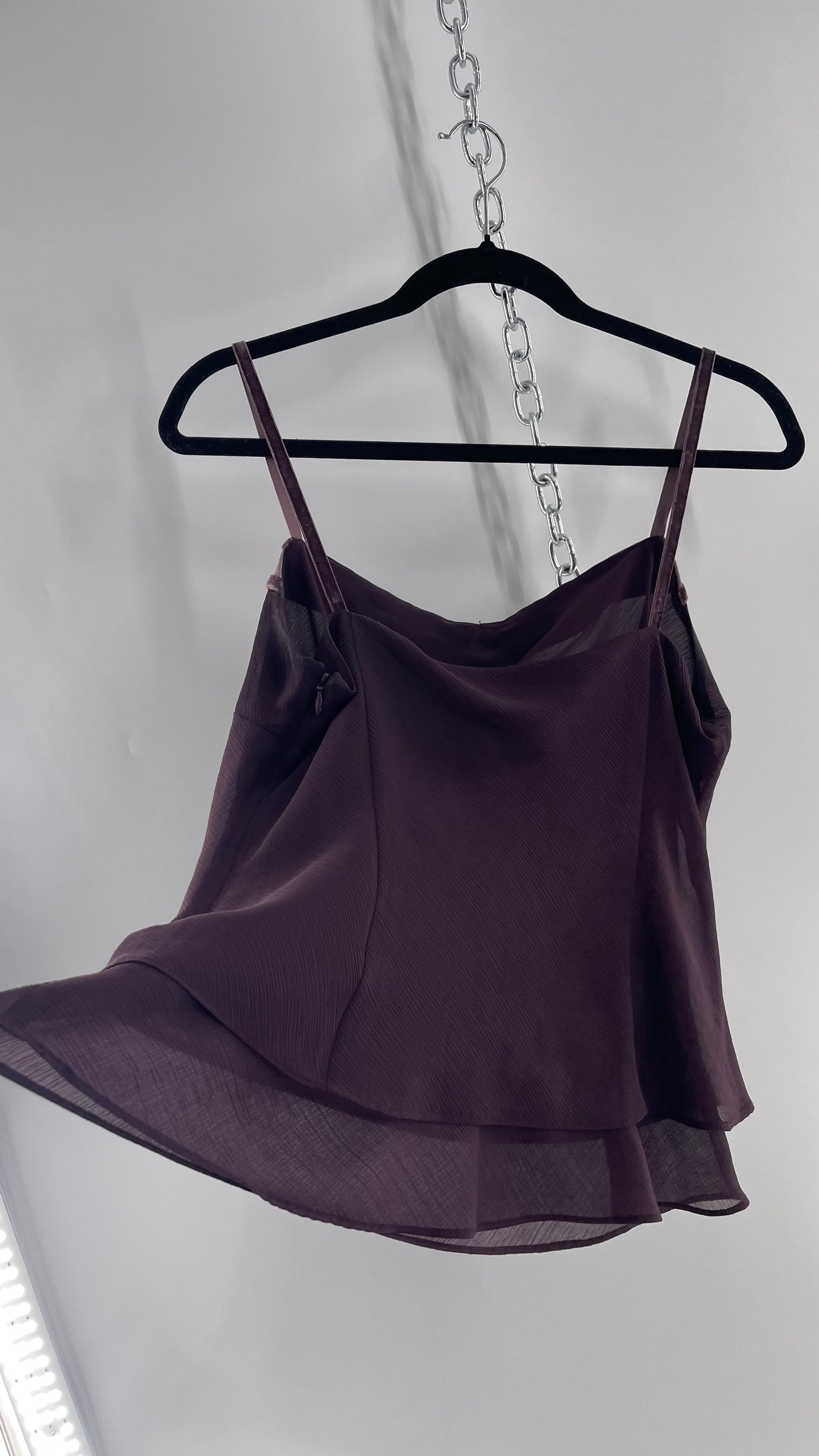 Vintage Plum Tank with Beaded Velvet Lace Neckline (8)