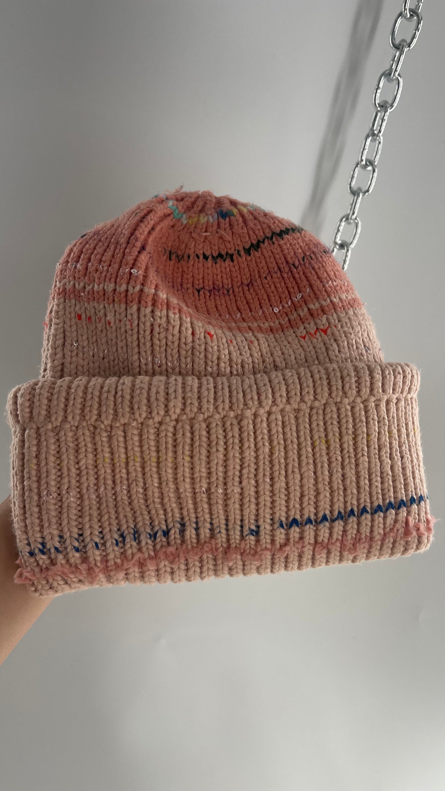 Free People Super Thick Knit Pastel Confetti Beanie