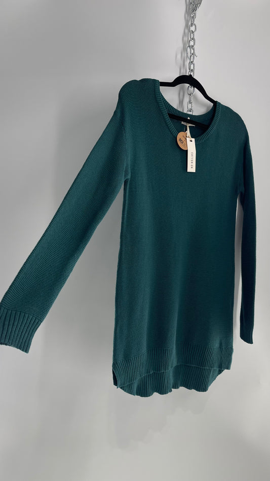 Cotton:On Jewel Tone Teal Knit Crewneck (Small)