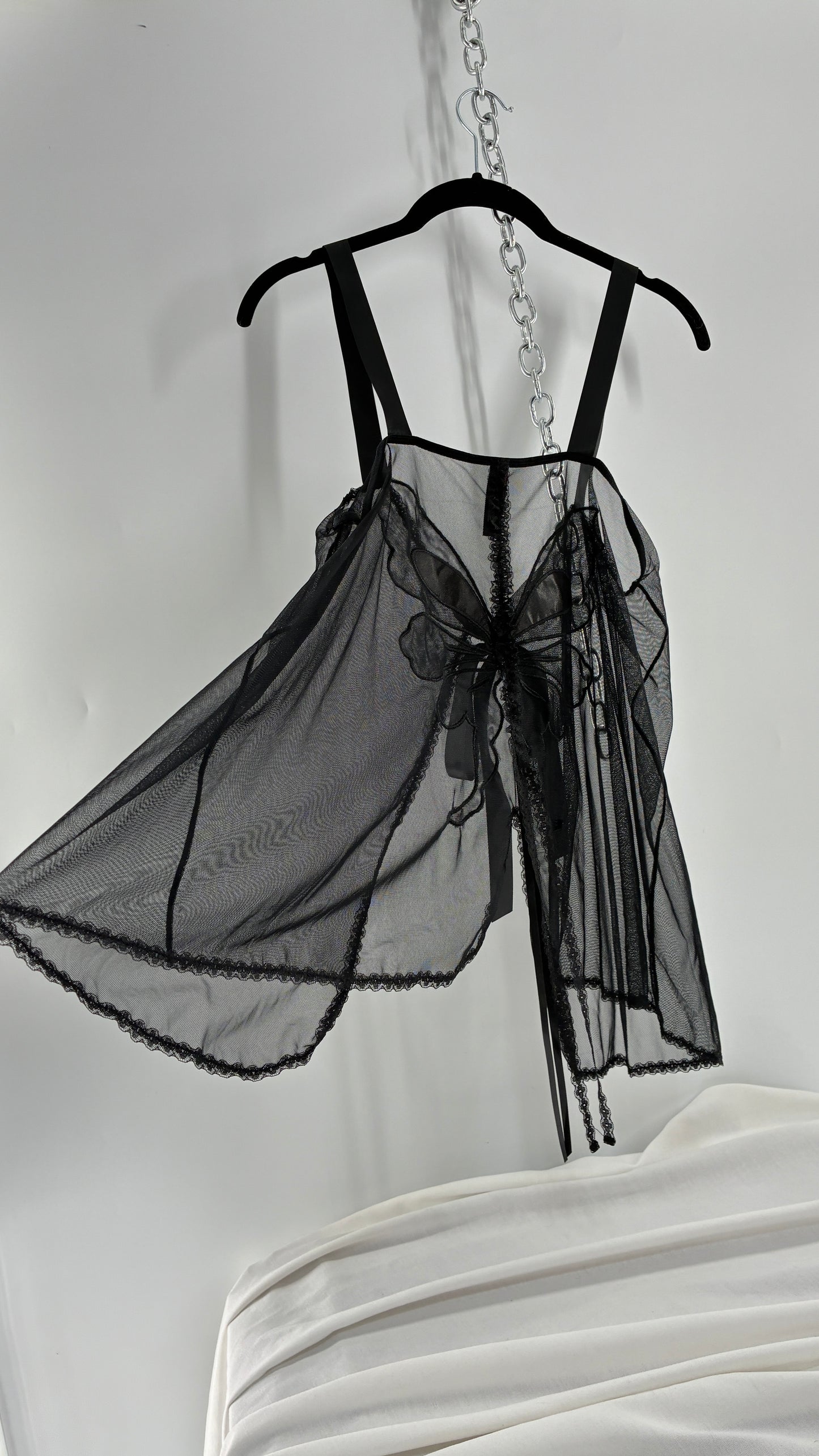 Victoria’s Secret Sexy Little Things Black Sheer Butterfly babydoll (Large)