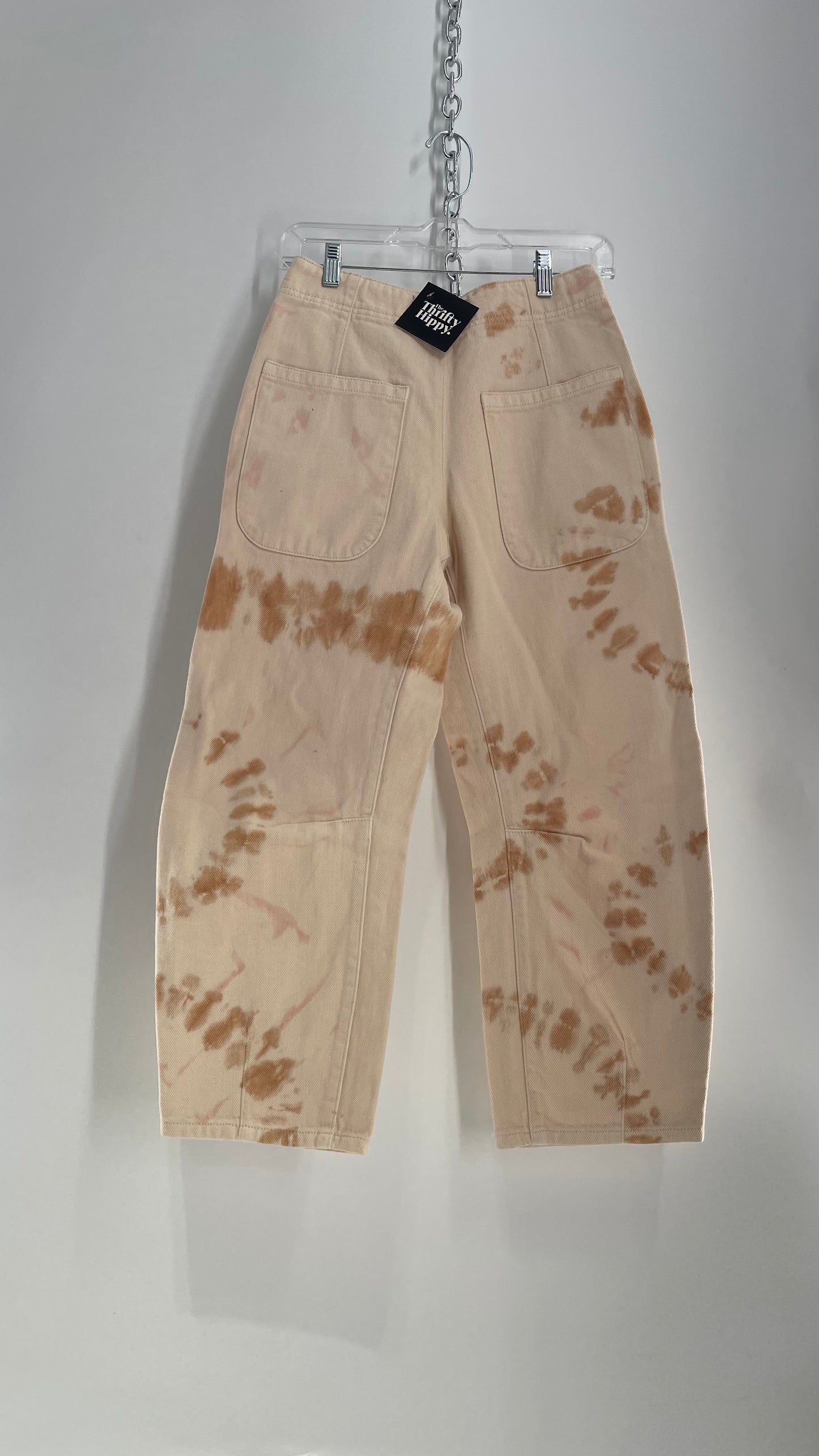 Free People Osaka Beige Carpenter Pant with Sunburst Tie Dye (24)