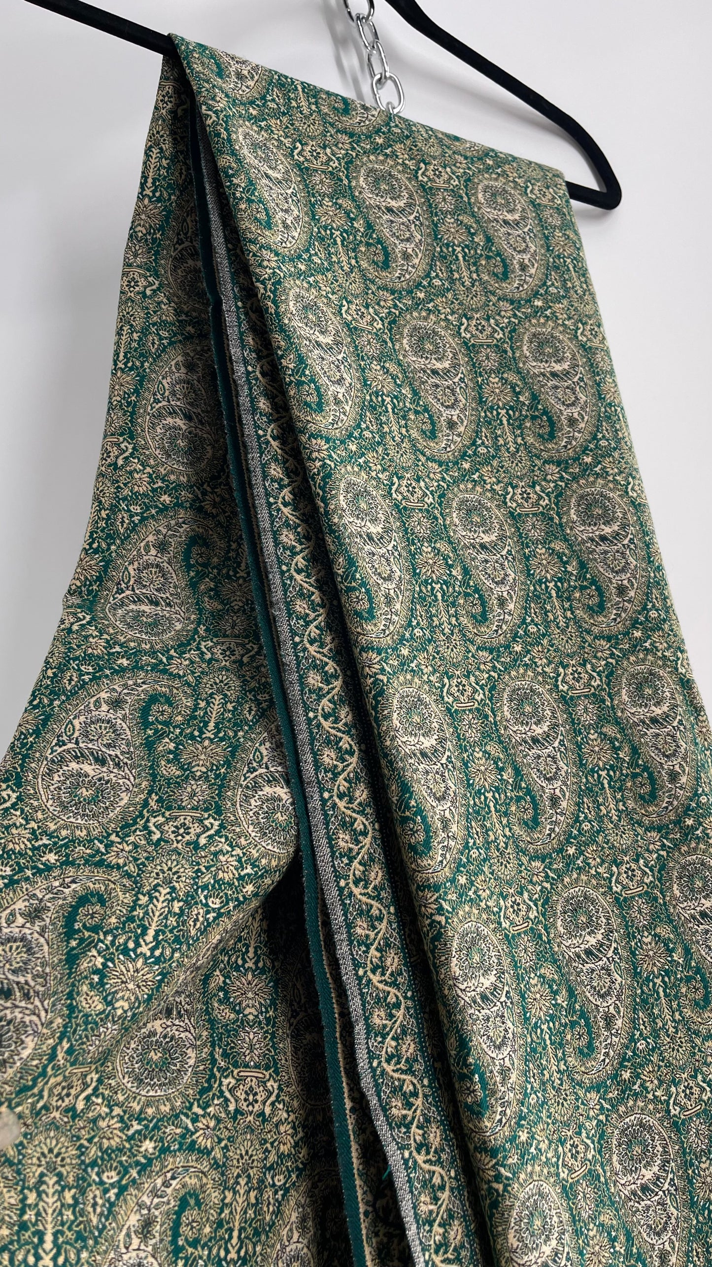 Vintage Huge Thick Pakistani Green Scarf