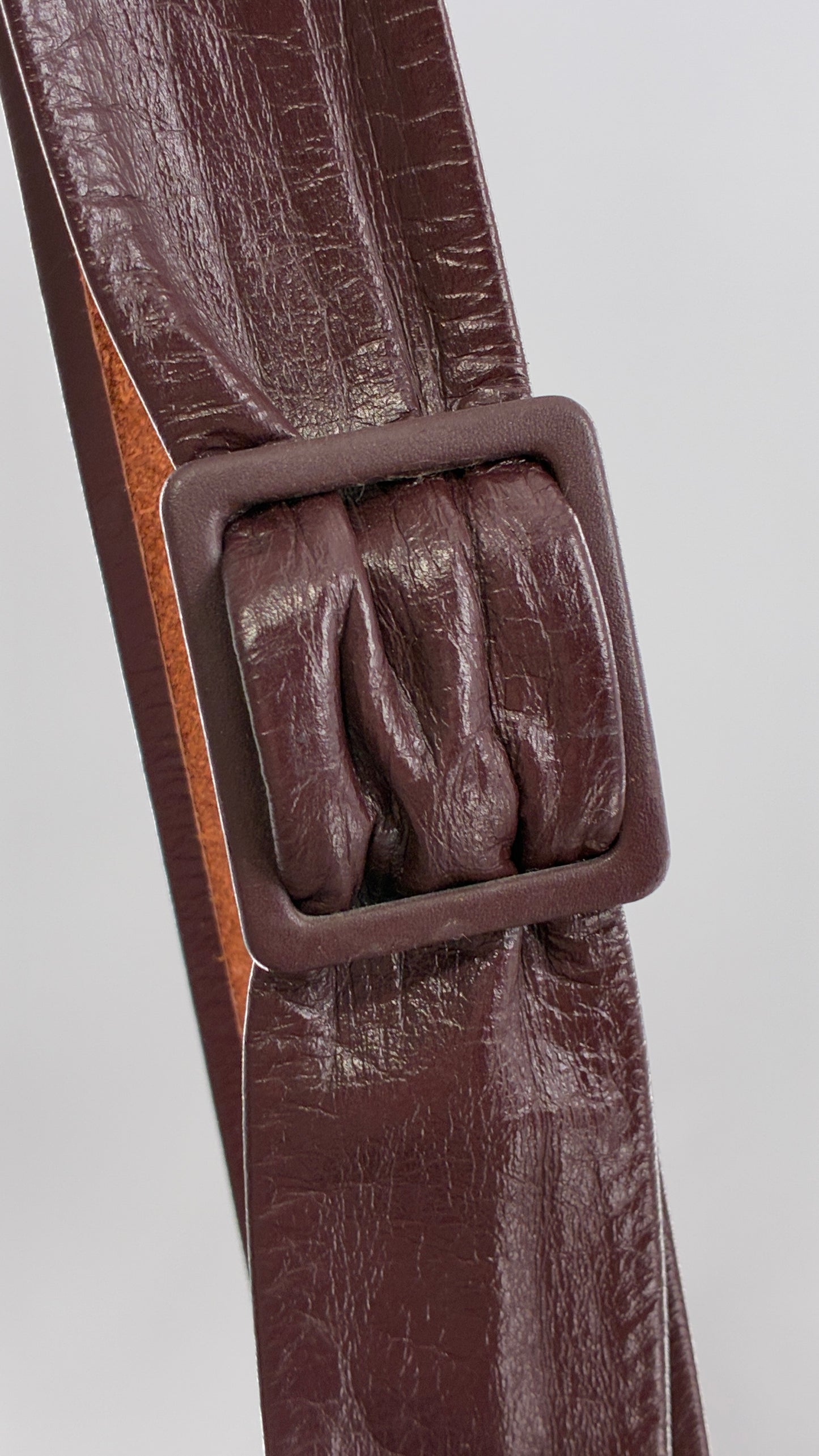 Vintage Burgundy Maroon Leather Belt (OS)