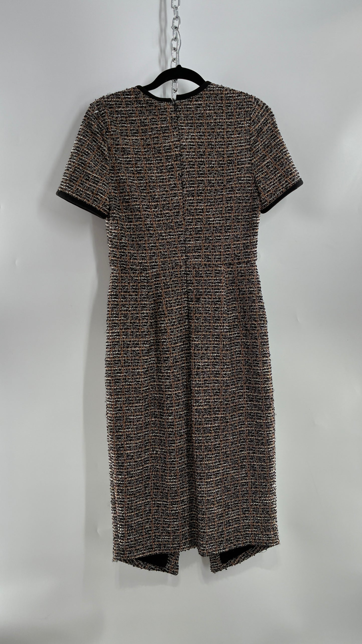 BLACK HALO Tweed Midi Dress with Tags Attached (8)