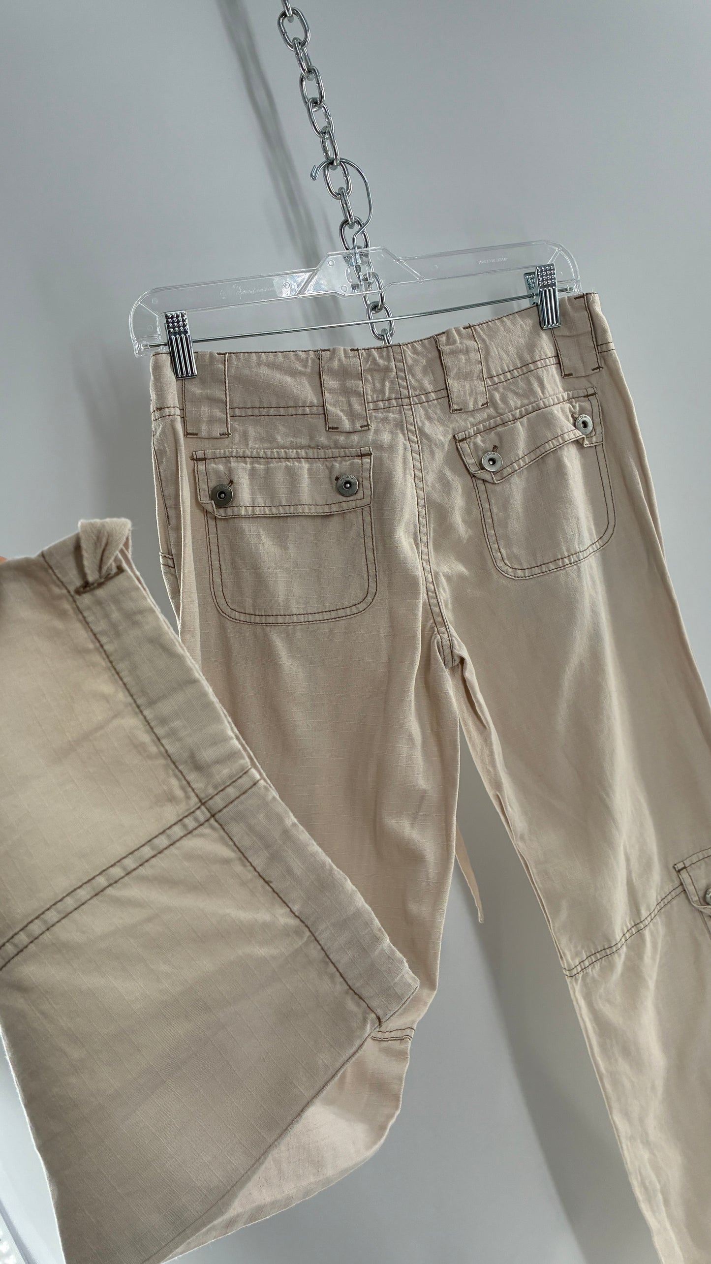 Vintage dELiA*s Light Weight Ultra Low Rise Kick Flare Cargo (3)
