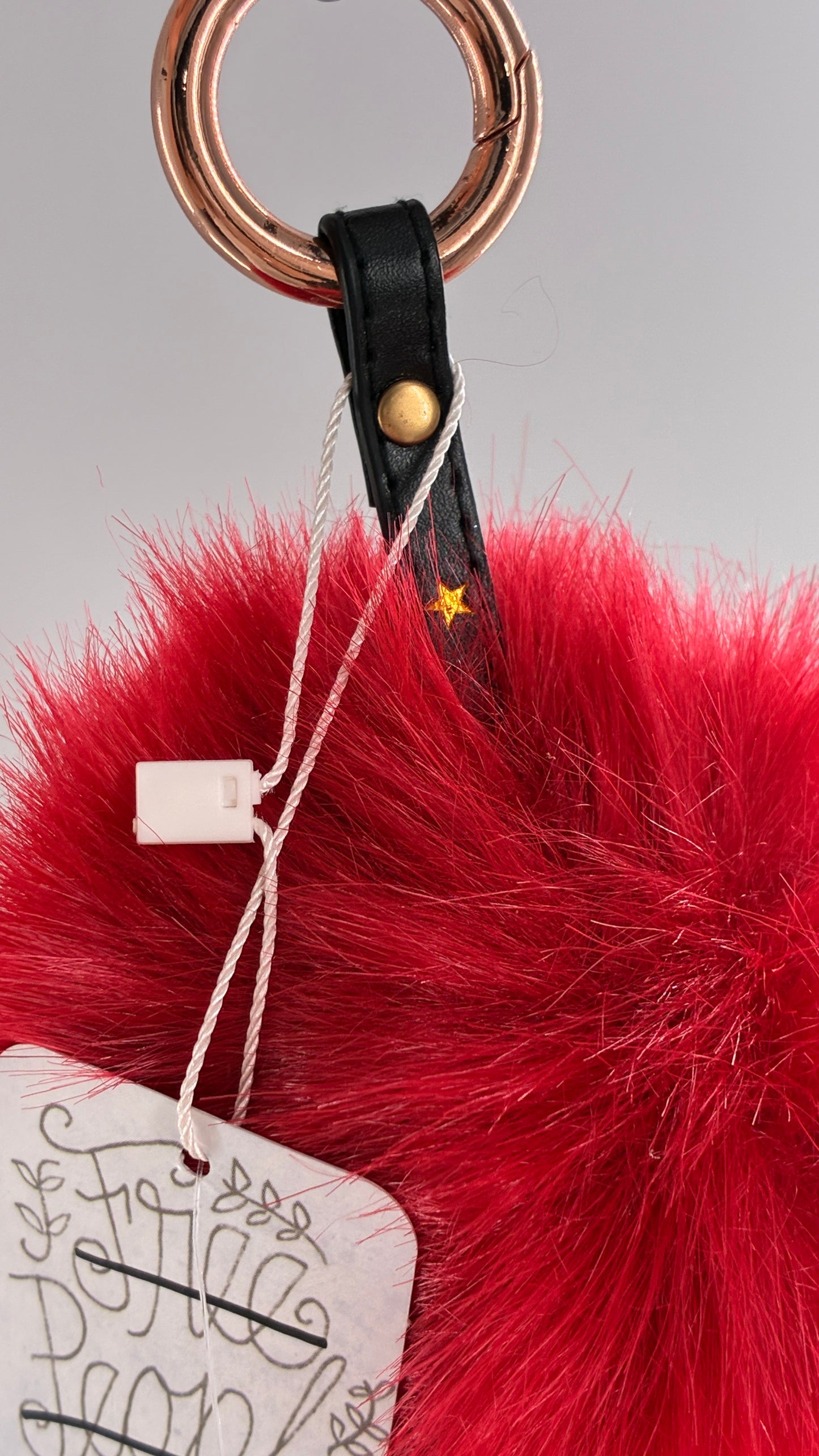 Free People Red PomPom Keychain