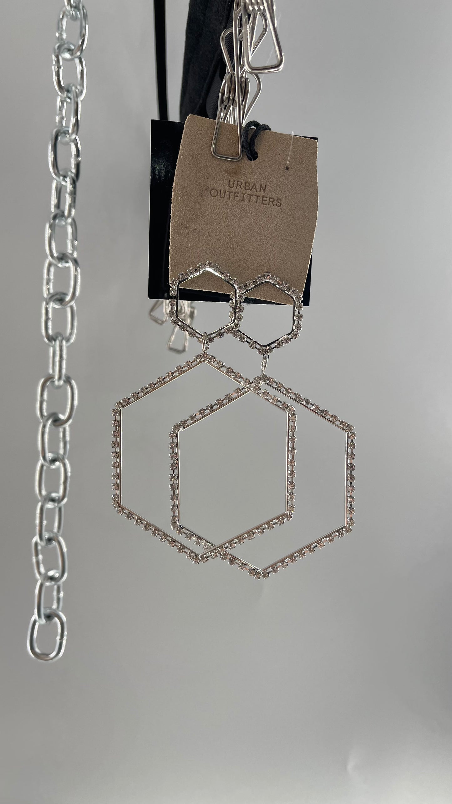 Urban Outfitters Crystal Hexagon Selena Statement Earing