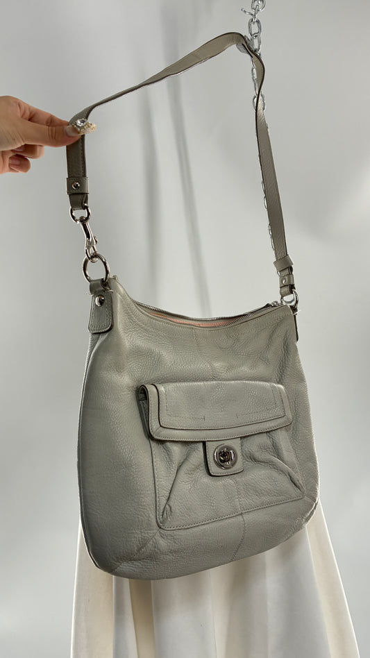 Vintage COACH Penelope Grey Leather Crossbody