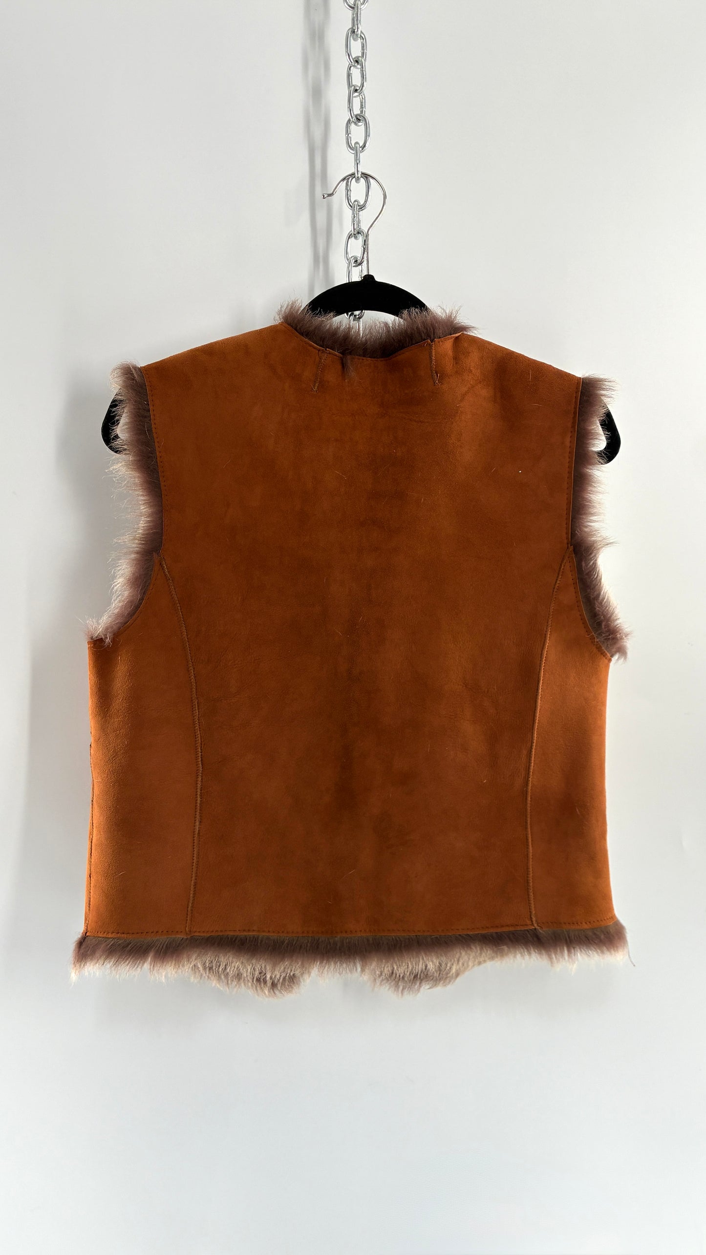 OVERLAND Genuine Fur and Sheepskin Suede Leather Vest Made in France (12)