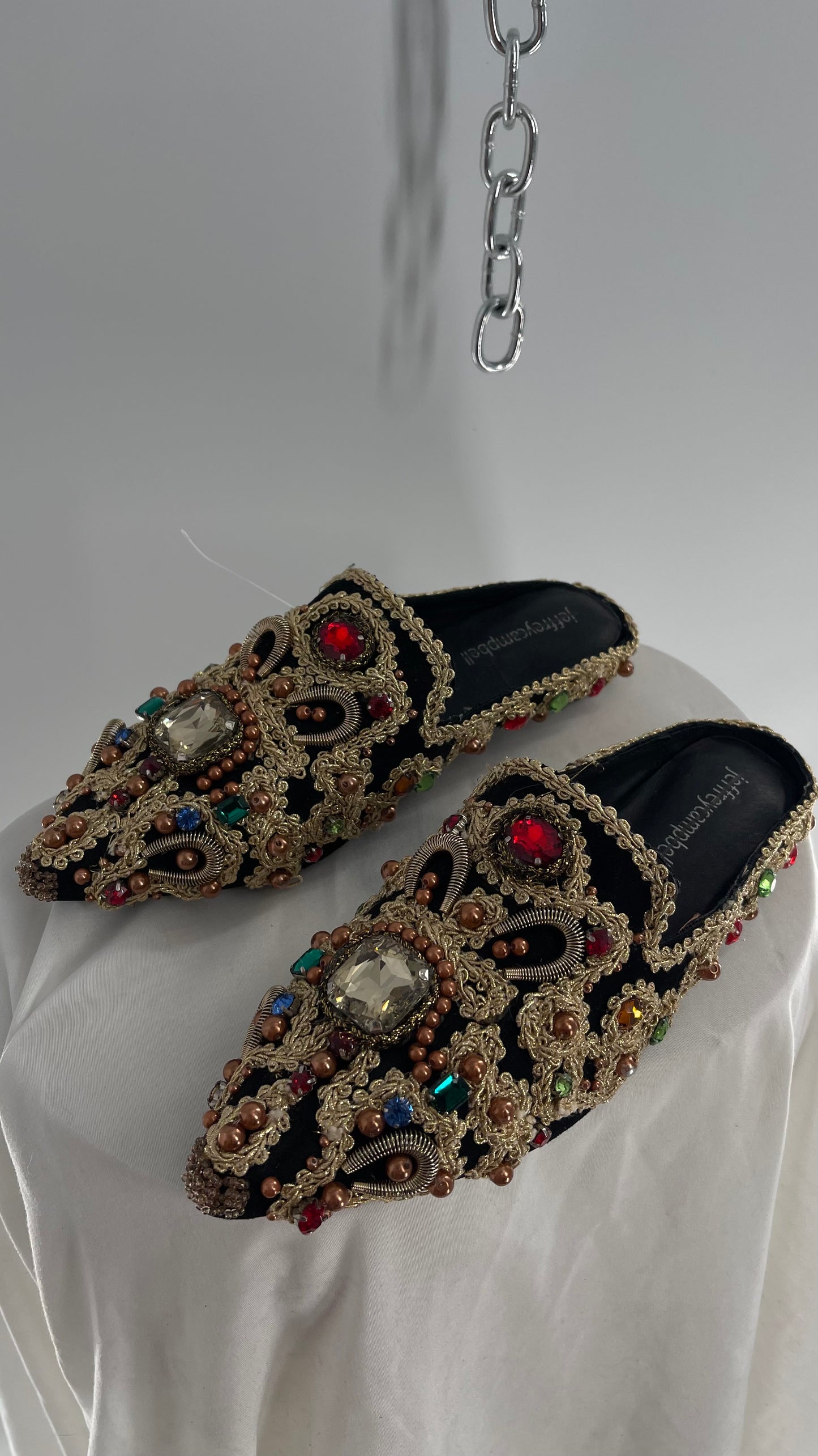 Jeffrey Campbell Sarika Embellished Pointed Mules Covered in Stones, Beads, and Embroidery  (6)