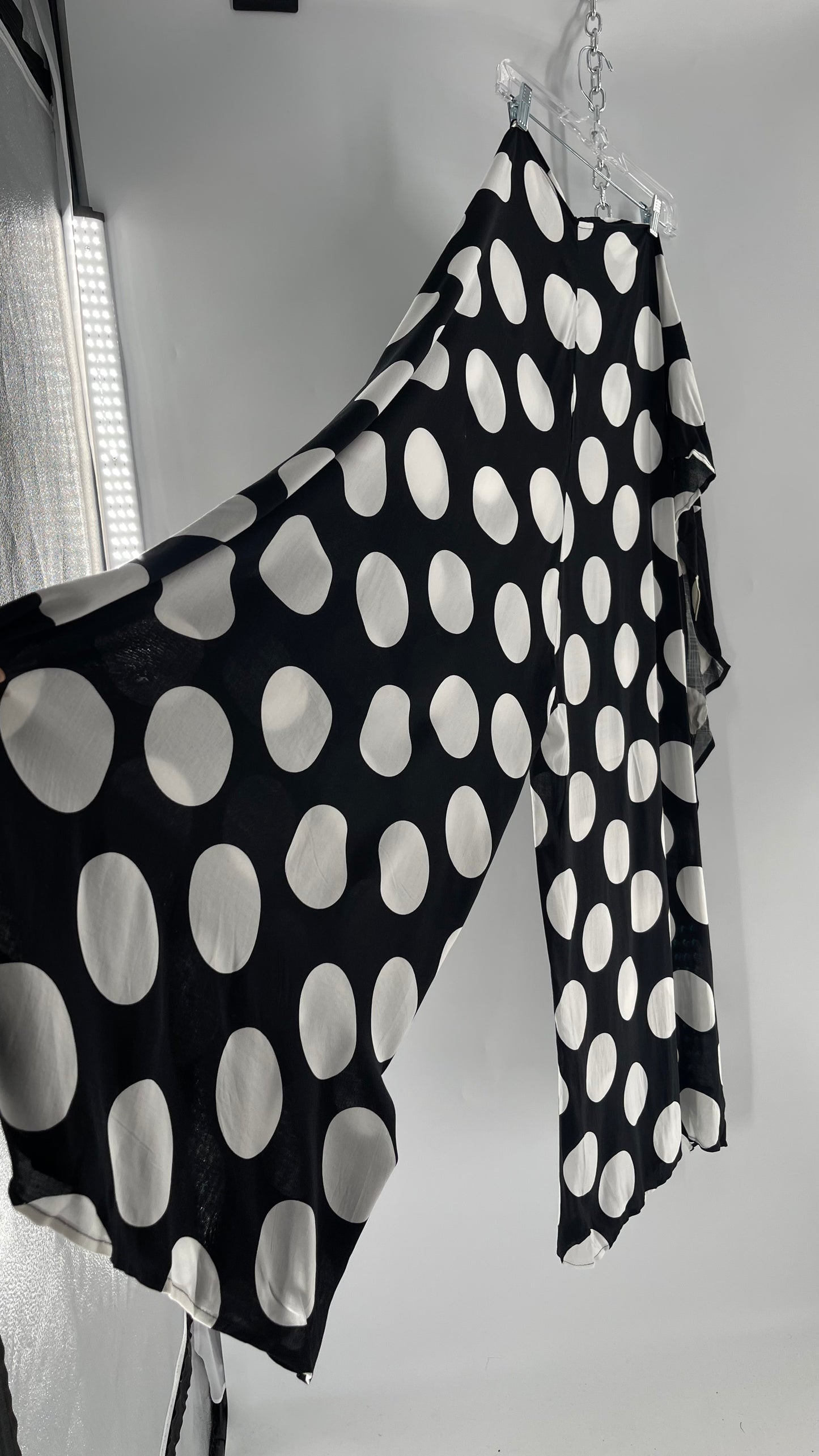 Handmade 9 in 1 Black/White Polka Dot Jumpsuit (One Size) •AS SEEN ON TIKTOK•