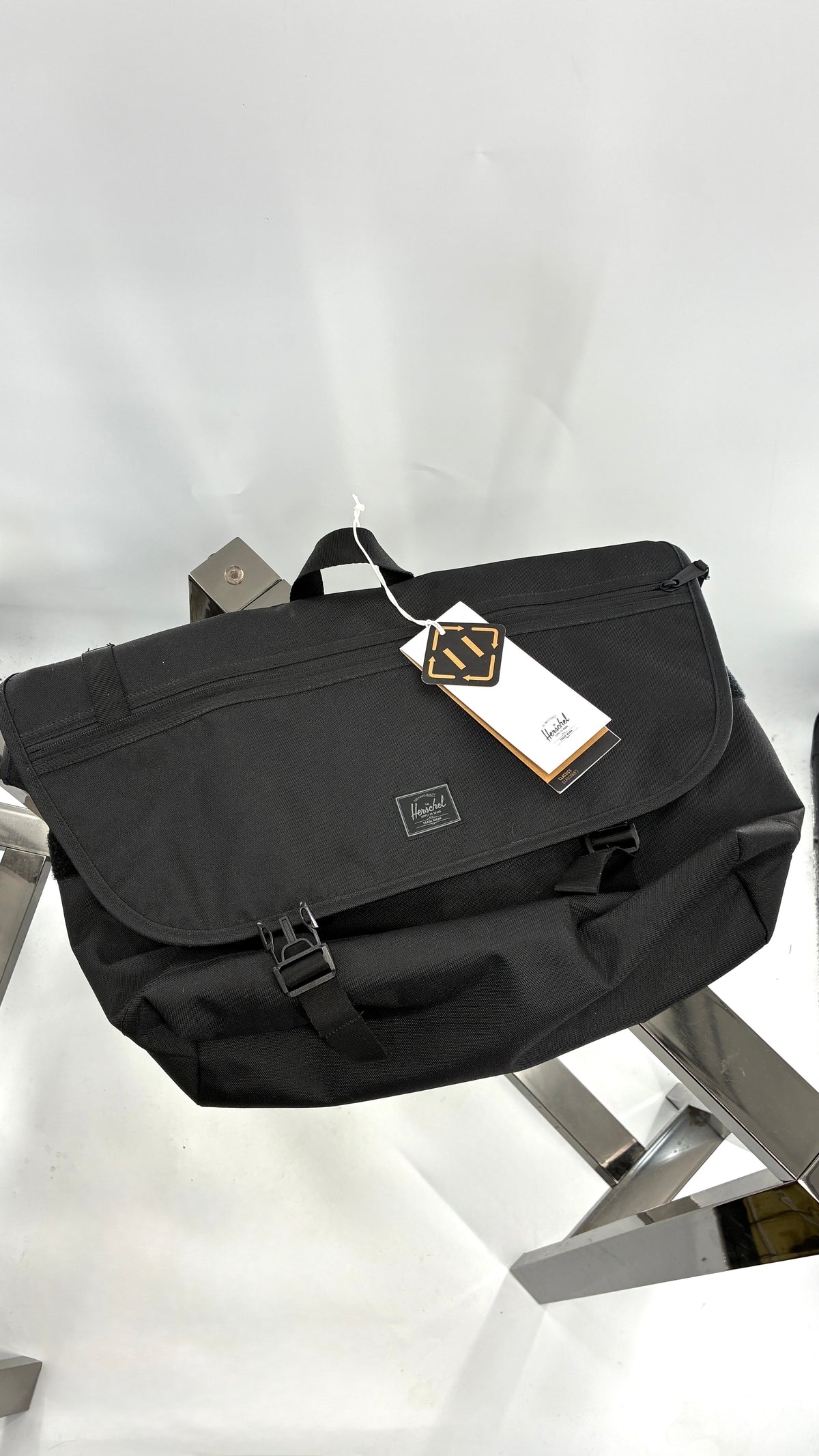 Vintage HERSCHEL Cove Black Laptop Briefcase Bag with Tags