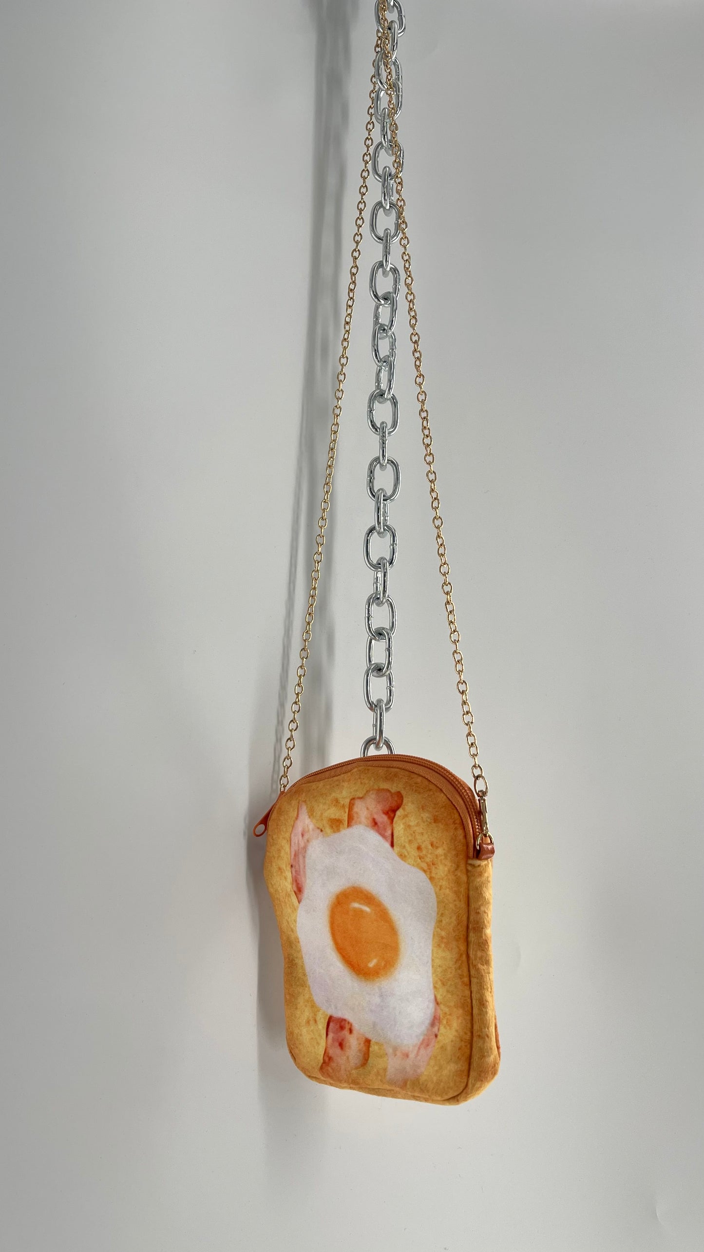 Toast Purse with Egg and Bacon Strips- Breakfast on The Go Bag