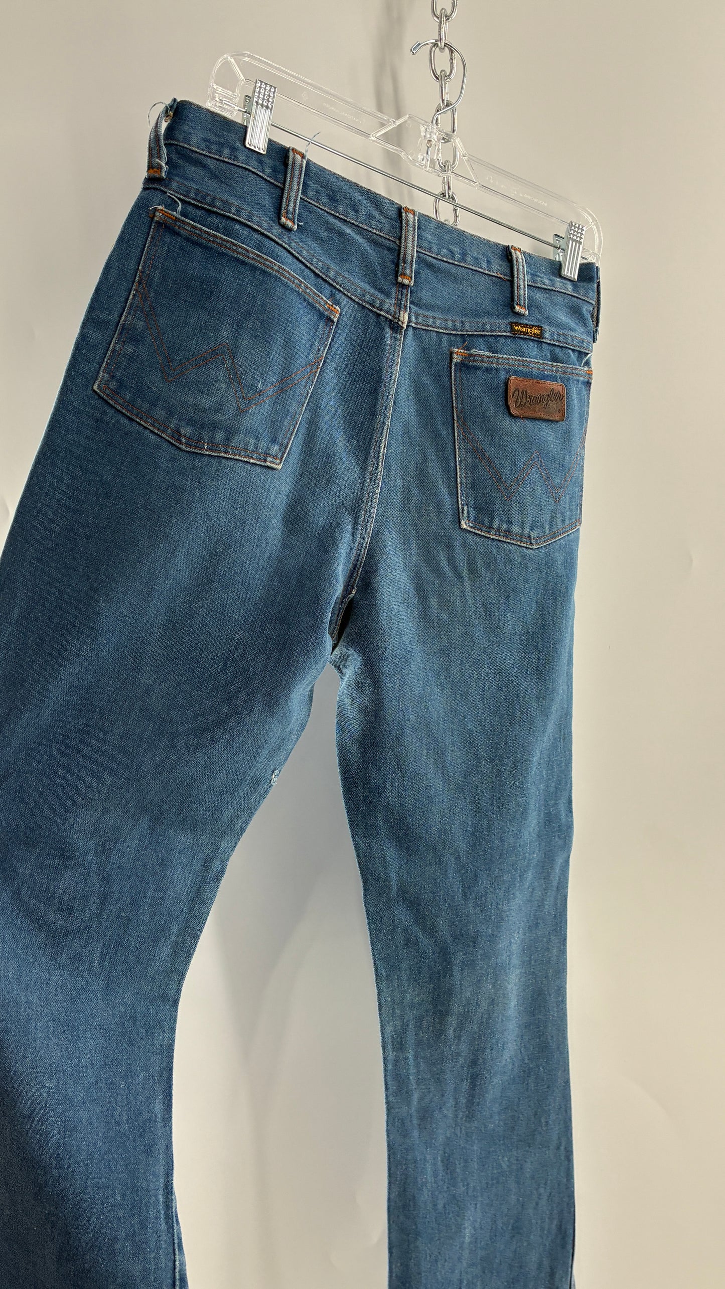 Vintage Free People WRANGLER Light Wash High Waisted Jeans (31x38)